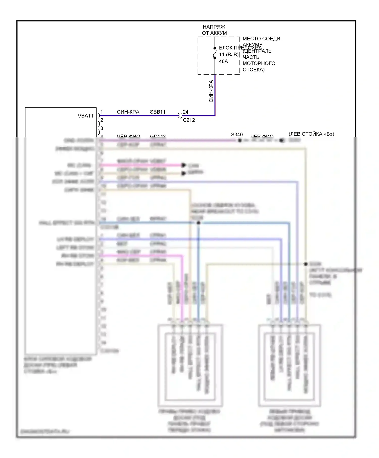 Expedition Ford III (2006-2014): Электросхема выдвижных ходовых щитов 