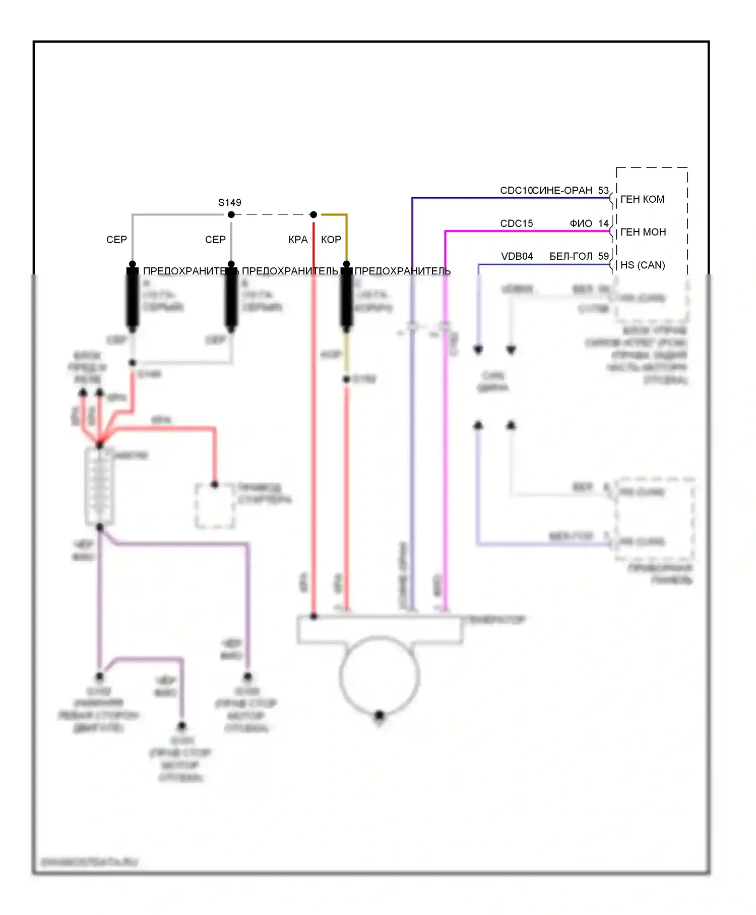 Expedition Ford III (2006-2014): Электросхема генератора 