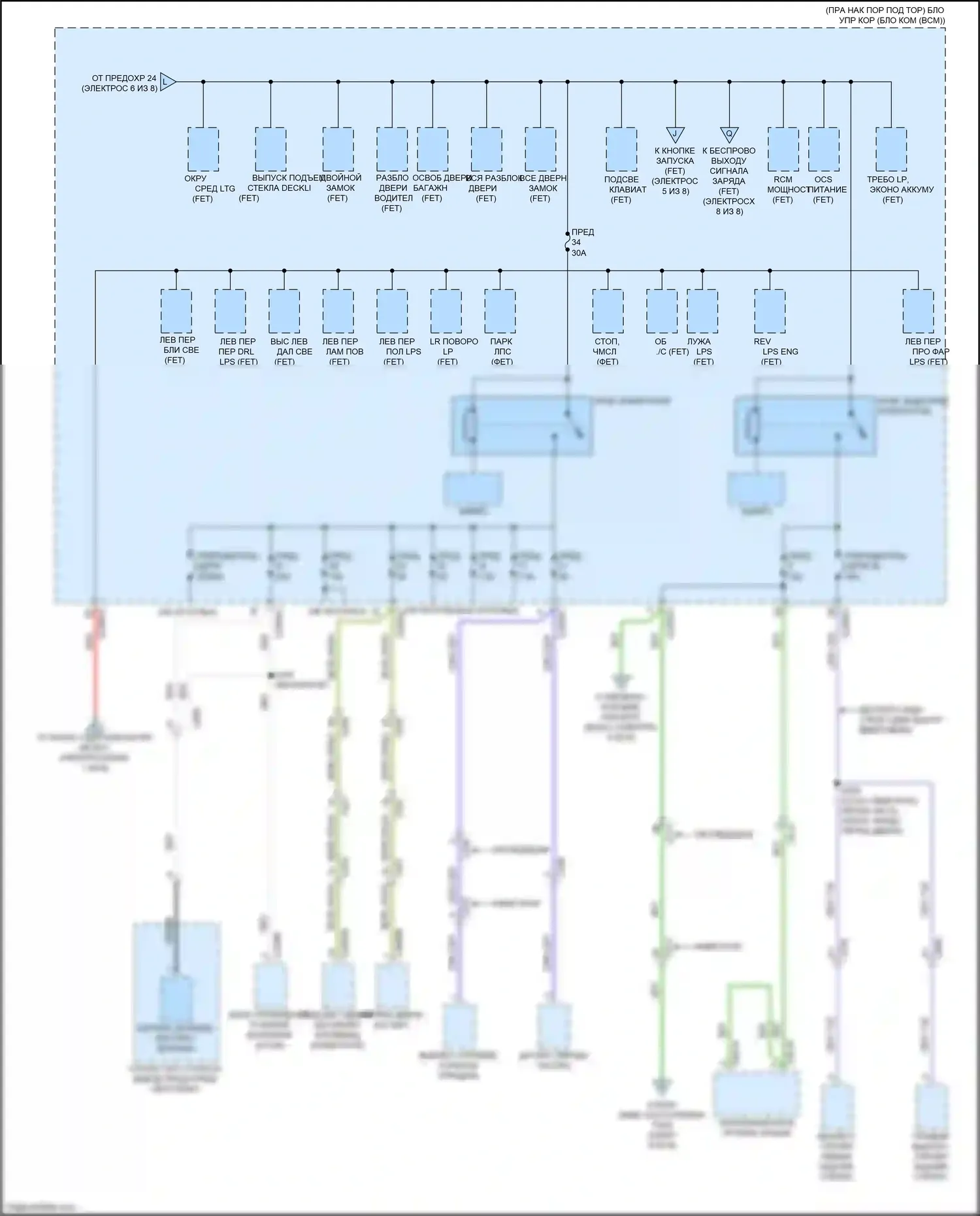 Expedition Ford IV рестайлинг (2022-2024): Электросхема блока предохранителей реле (7 из 8) 
