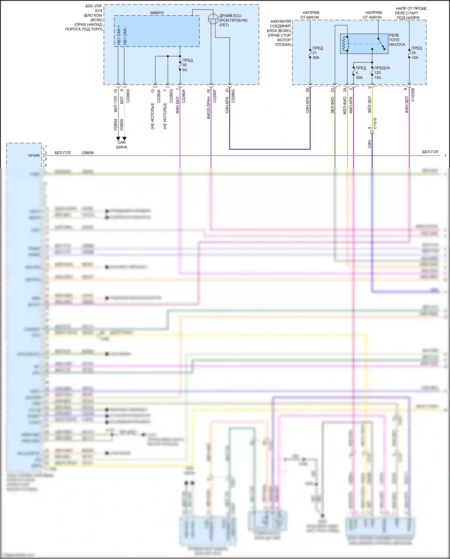 Expedition Ford IV рестайлинг (2022-2024): Электросхема двигателя 3,5л турбо (1 из 12) 