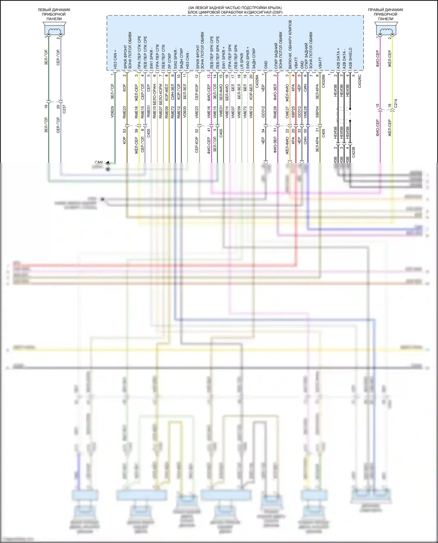 Expedition Ford IV рестайлинг (2022-2024): Электросхема навигации, 12 и 22 динамика (2 из 5) 