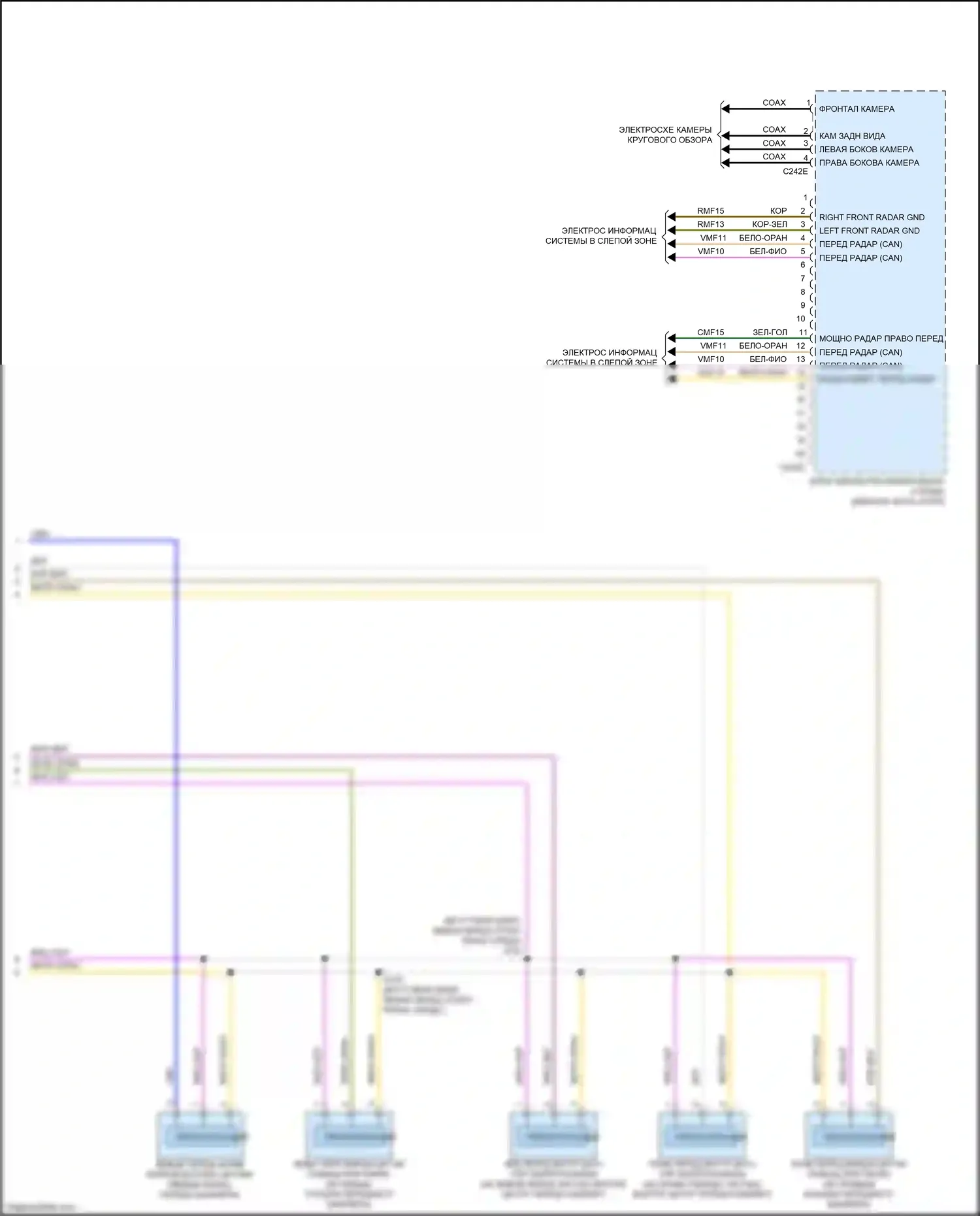 Expedition Ford IV рестайлинг (2022-2024): Электросхема парктроника (3 из 3) 