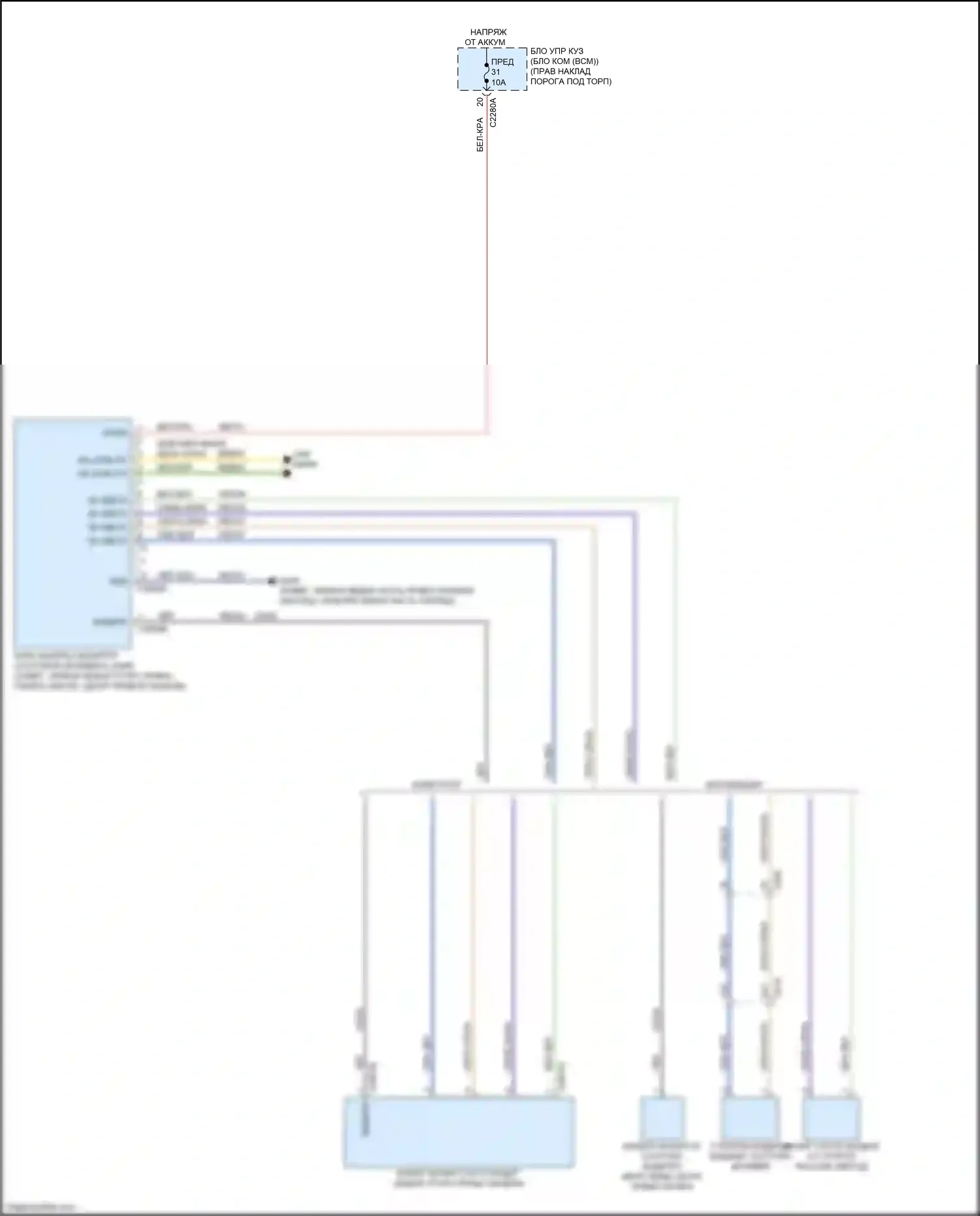 Expedition Ford IV рестайлинг (2022-2024): Электросхема системы контроля водителя 