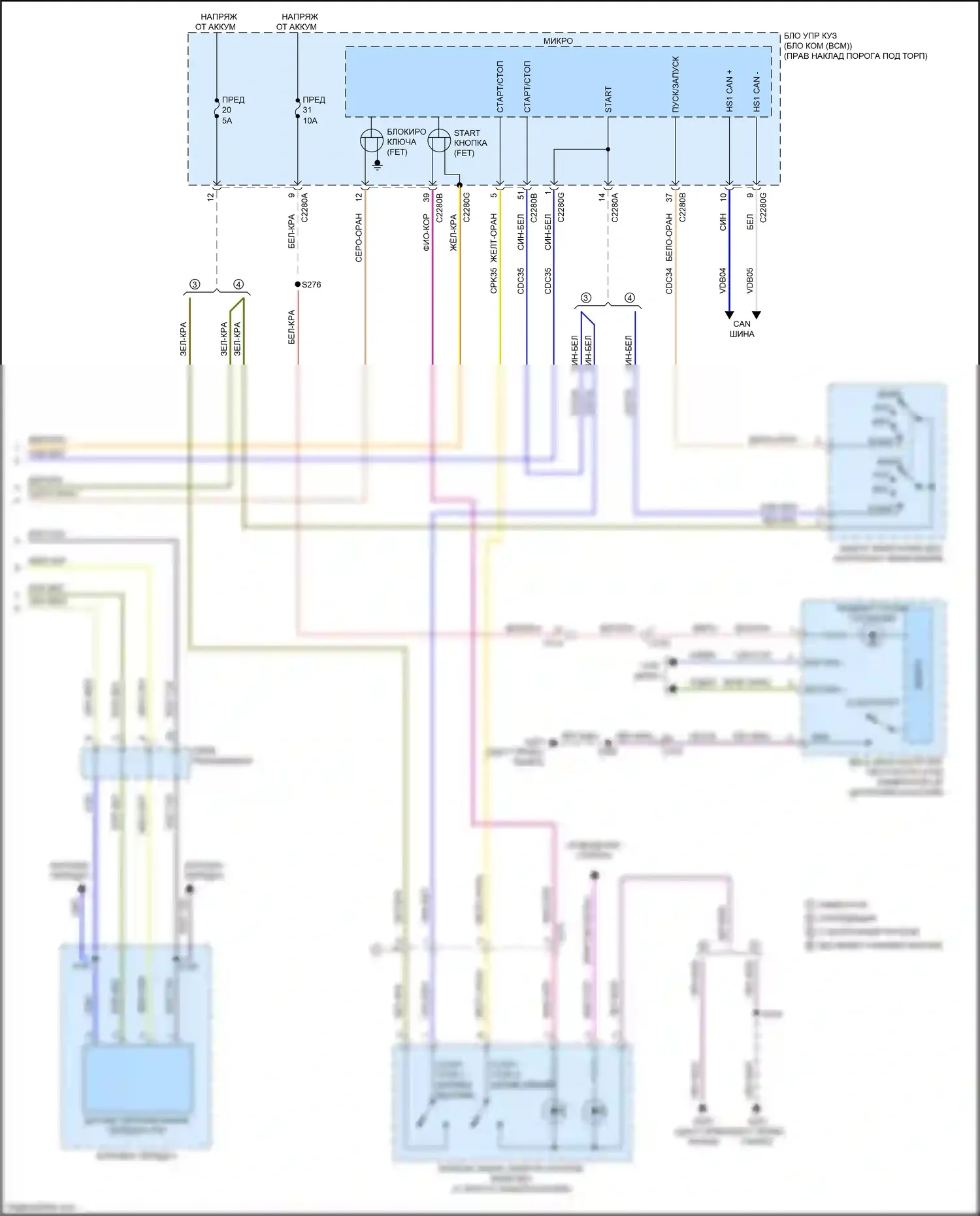 Expedition Ford IV рестайлинг (2022-2024): Электросхема стартера (2 из 2) 