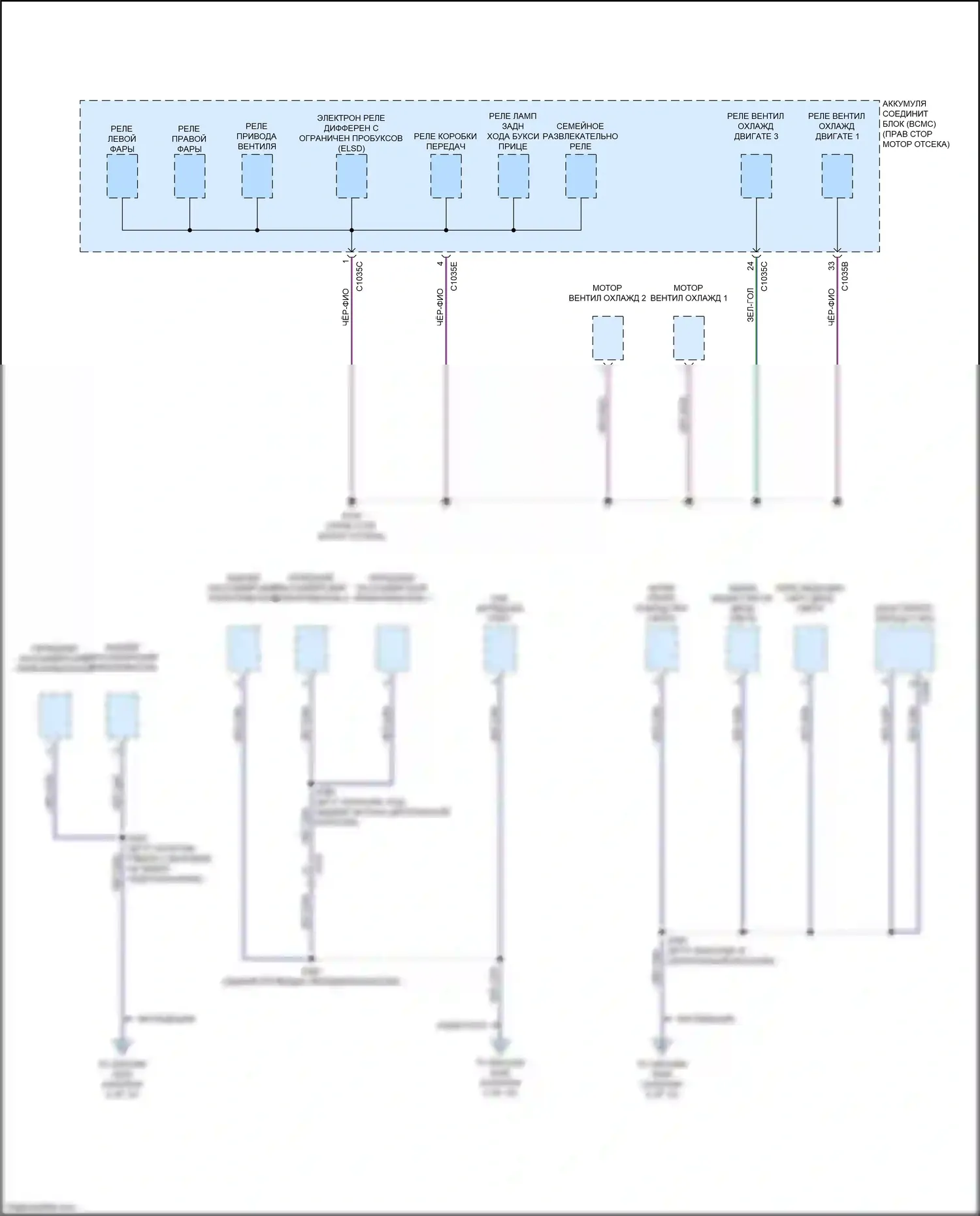 Expedition Ford IV рестайлинг (2022-2024): Электросхема разводки массы (3 из 10) 