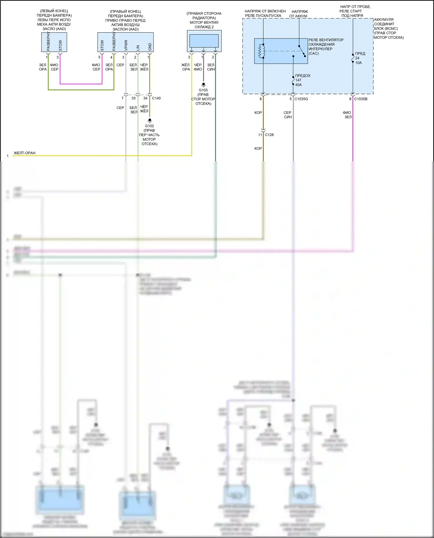 Expedition Ford IV рестайлинг (2022-2024): Электросхема вентилятора охлаждения (2 из 2) 