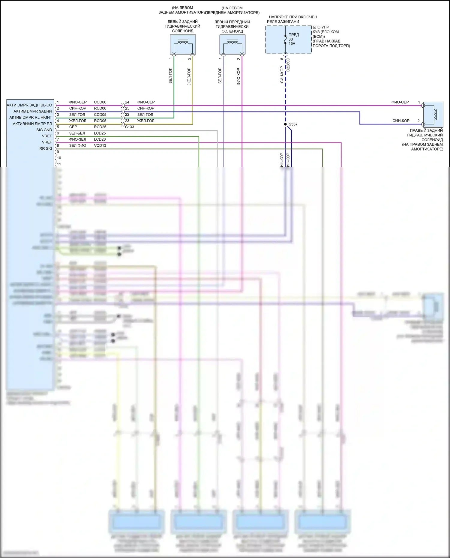 Expedition Ford IV (2017-2022): Электросхема электронной подвески 