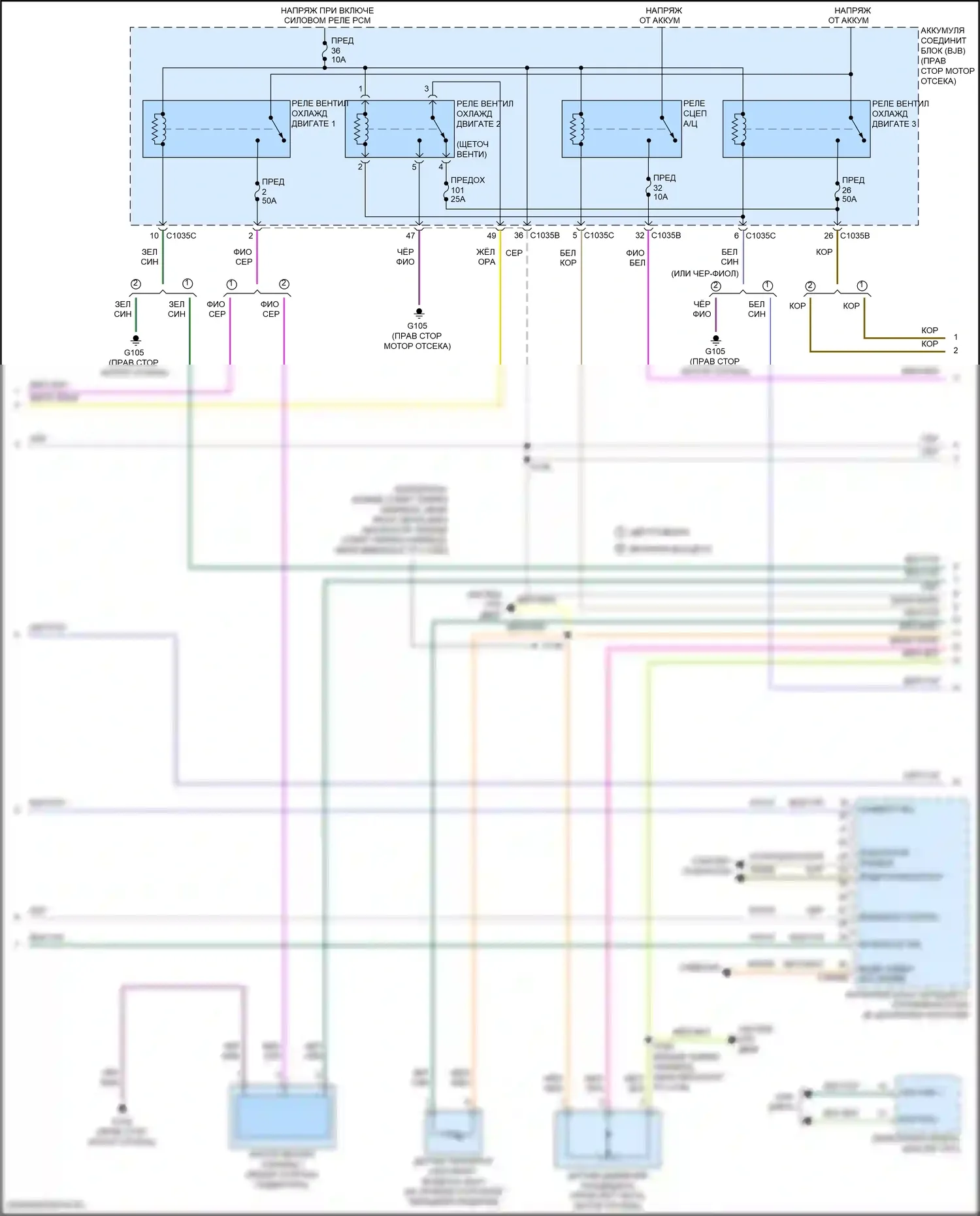 Expedition Ford IV (2017-2022): Электросхема ручного кондиционера (3 из 4) 