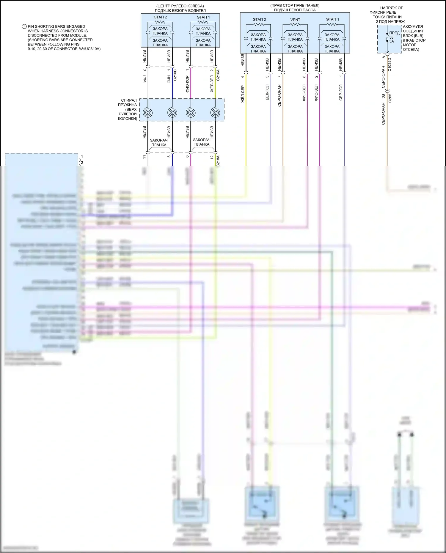 Expedition Ford IV (2017-2022): Электросхема подушек безопасности (1 из 5) 