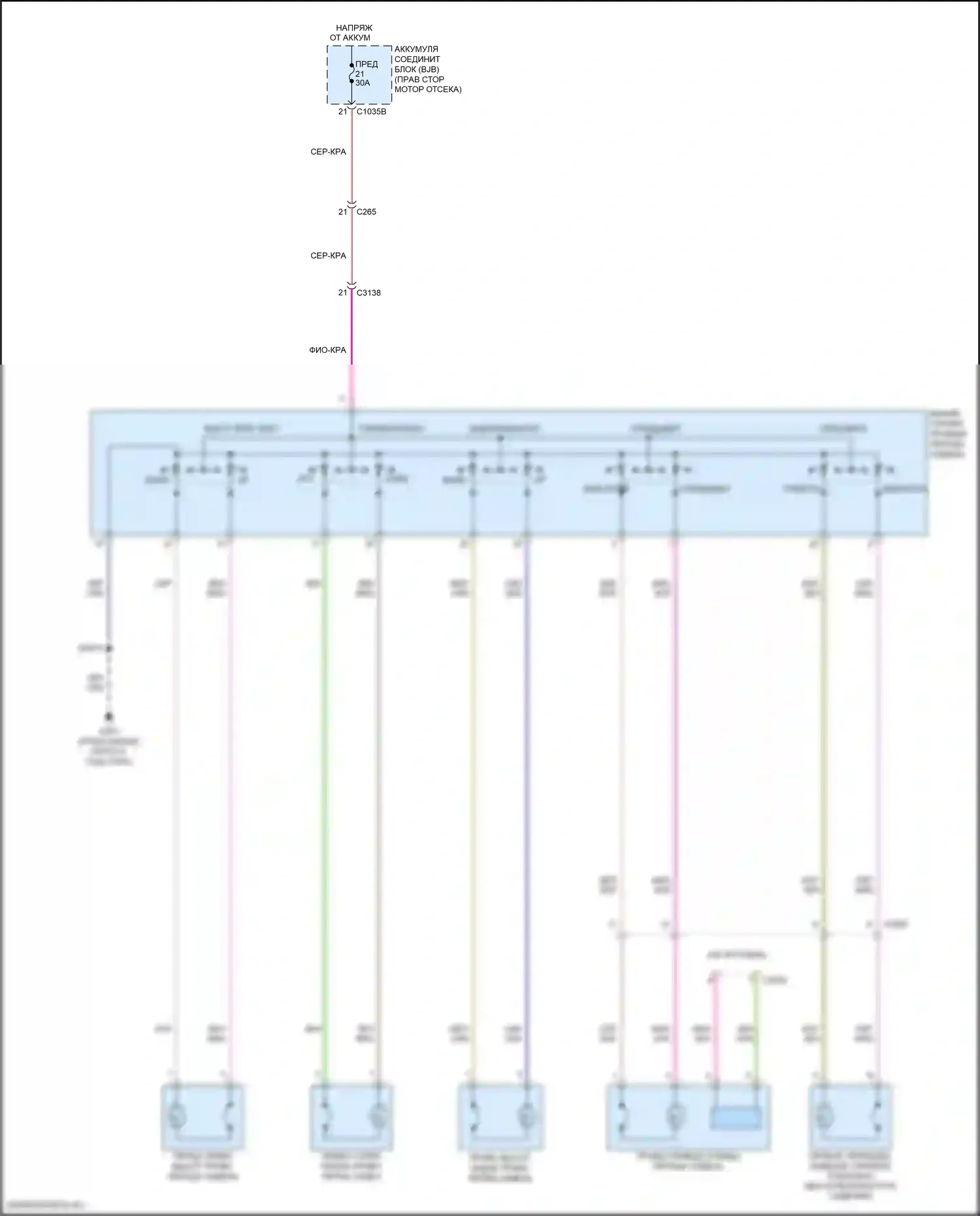 Expedition Ford IV (2017-2022): Электросхема сиденья питания для пассажиров 