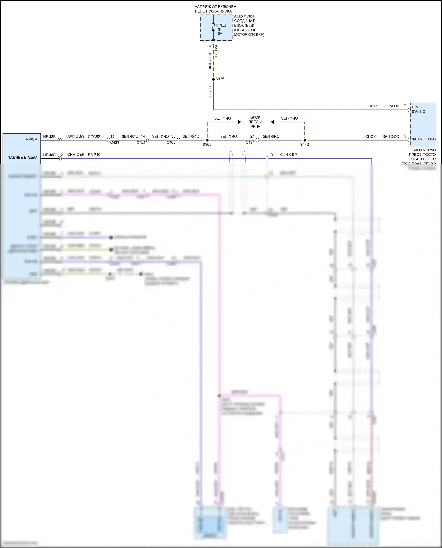 Expedition Ford IV (2017-2022): Электросхема задней камеры 