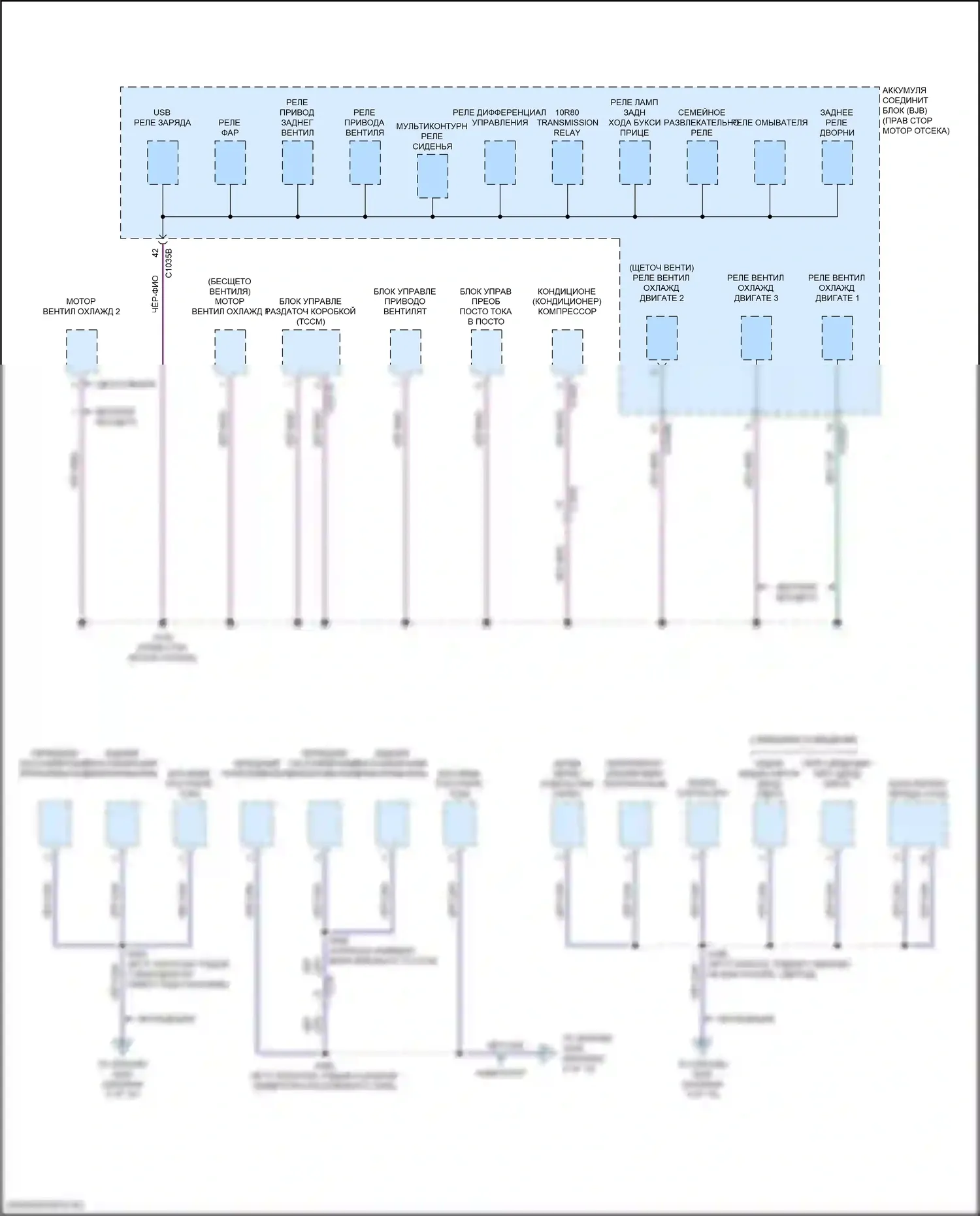 Expedition Ford IV (2017-2022): Электросхема разводки массы (3 из 10) 