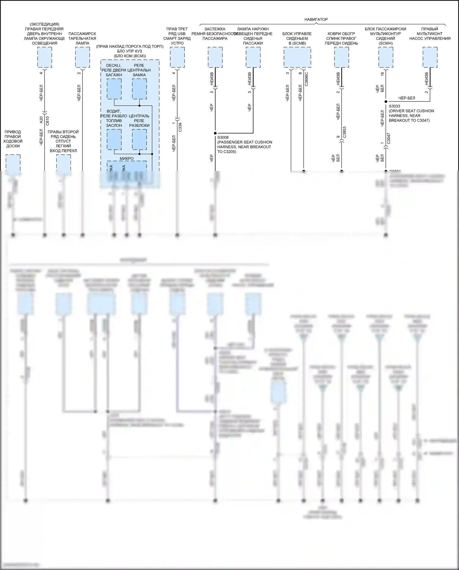 Expedition Ford IV (2017-2022): Электросхема разводки массы (8 из 10) 