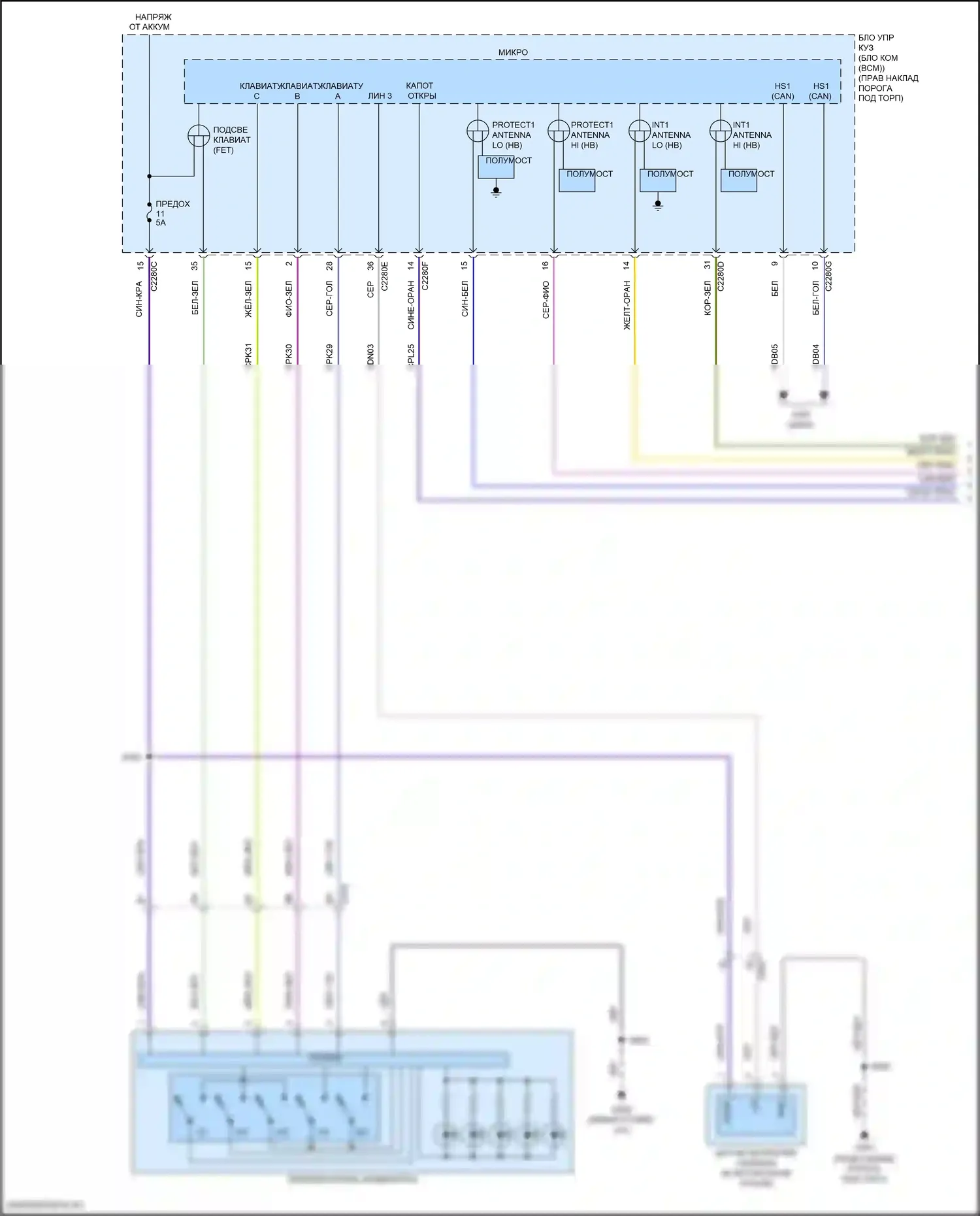 Expedition Ford IV (2017-2022): Электросхема центрального замка (1 из 5) 