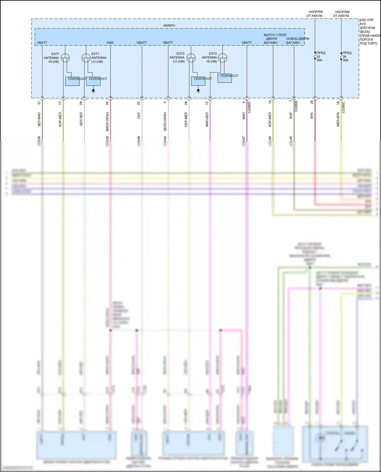 Expedition Ford IV (2017-2022): Электросхема центрального замка (2 из 5) 