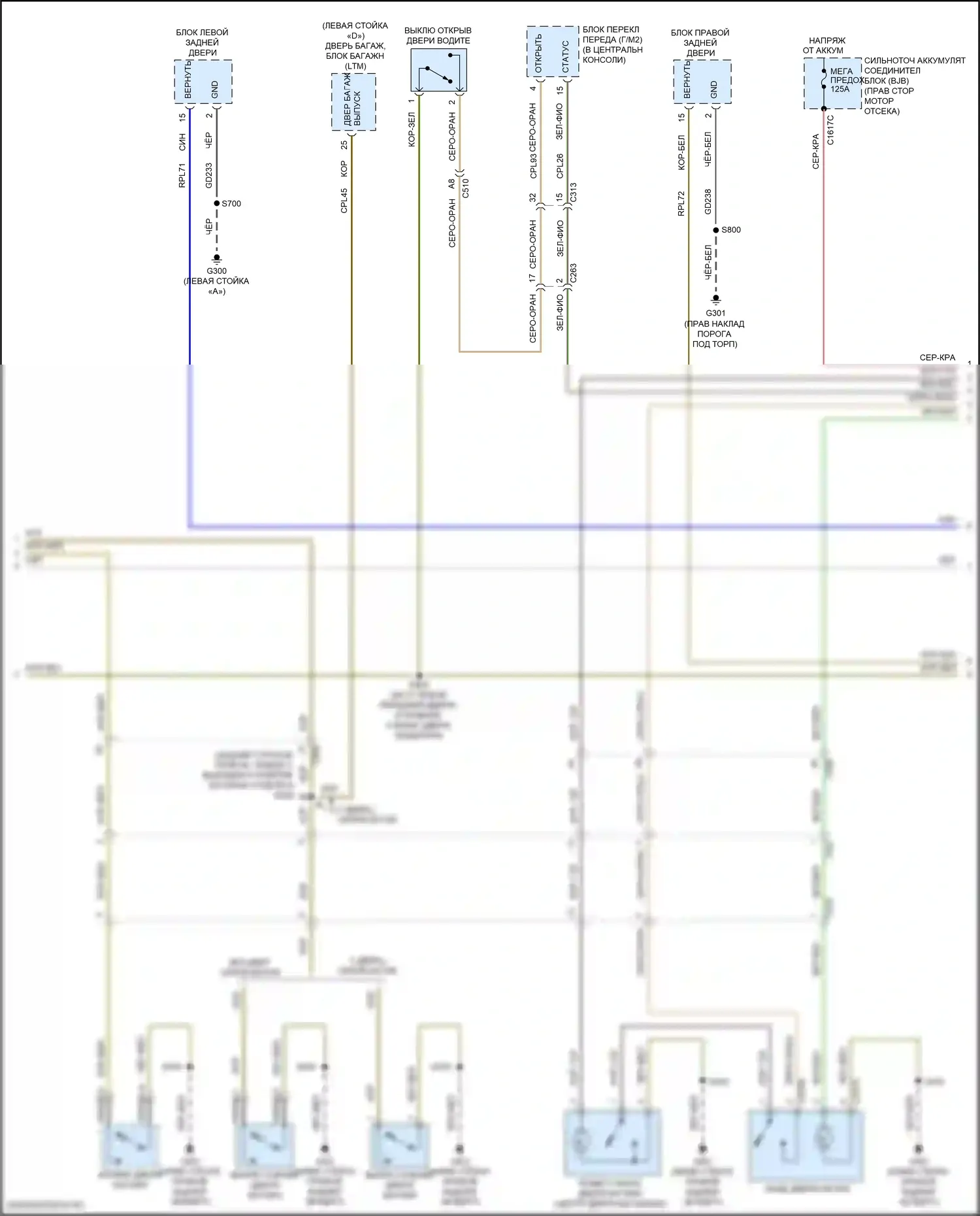 Expedition Ford IV (2017-2022): Электросхема центрального замка (4 из 5) 