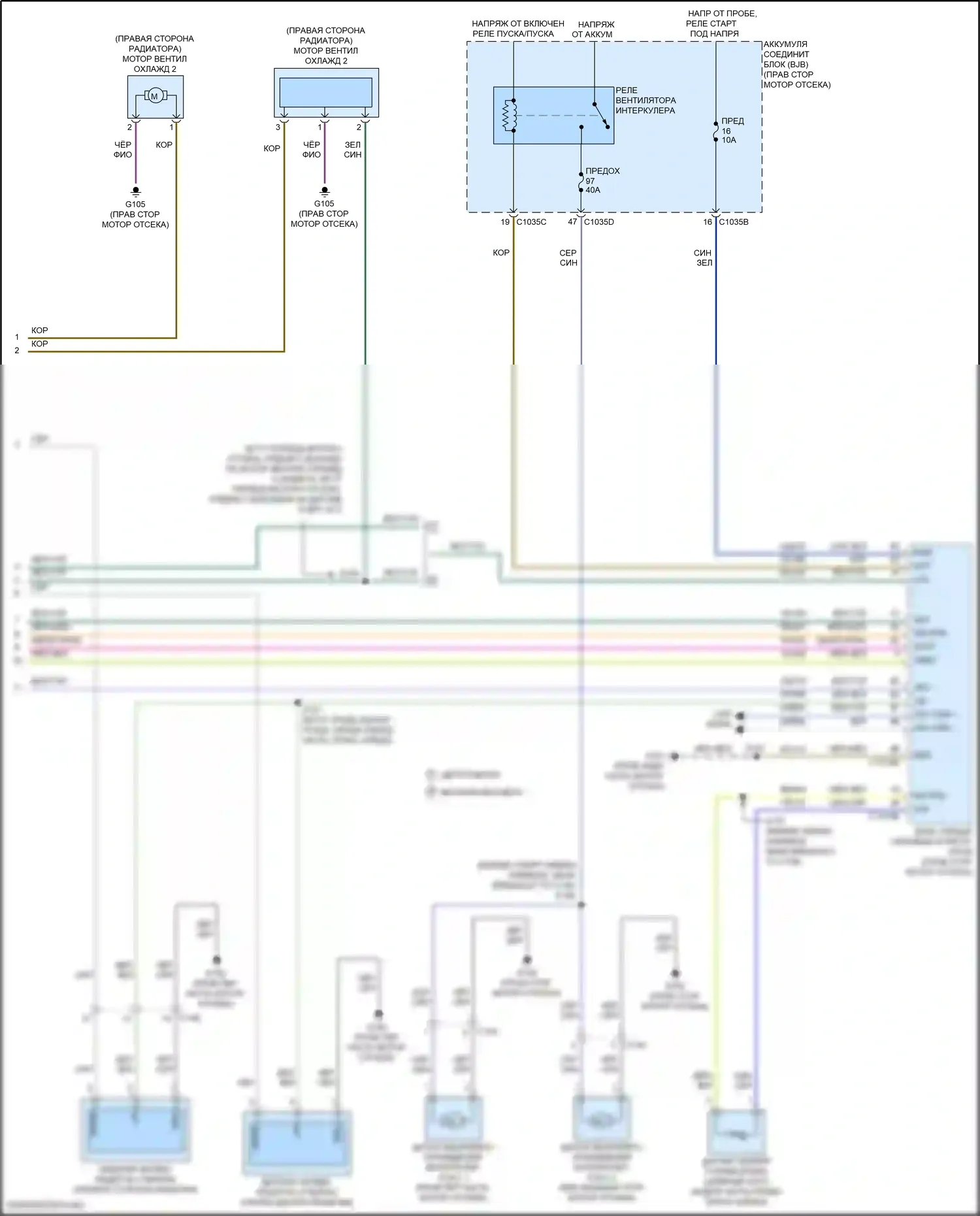 Expedition Ford IV (2017-2022): Электросхема вентилятора охлаждения (2 из 2) 