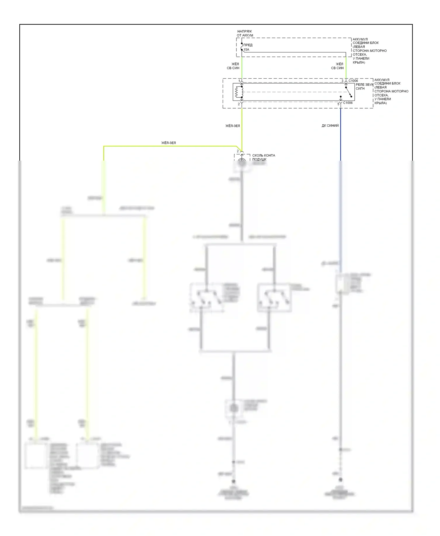 Explorer Ford II (1994-2003): Электросхема клаксона 