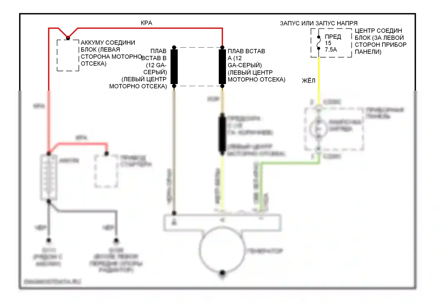 Explorer Ford II (1994-2003): Электросхема генератора 
