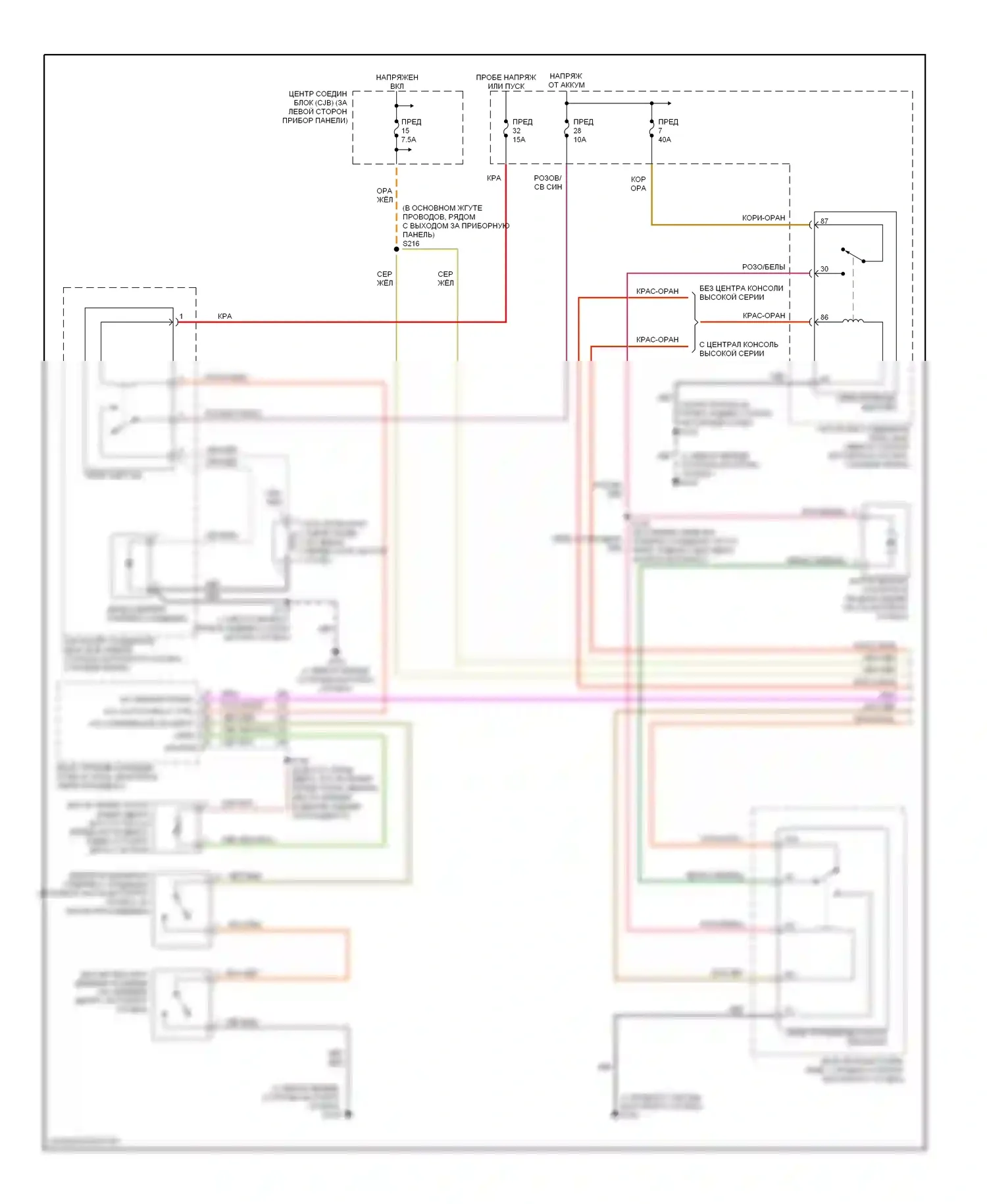 Explorer Ford III (2001-2006): Электросхема ручного кондиционера (1 из 2) 