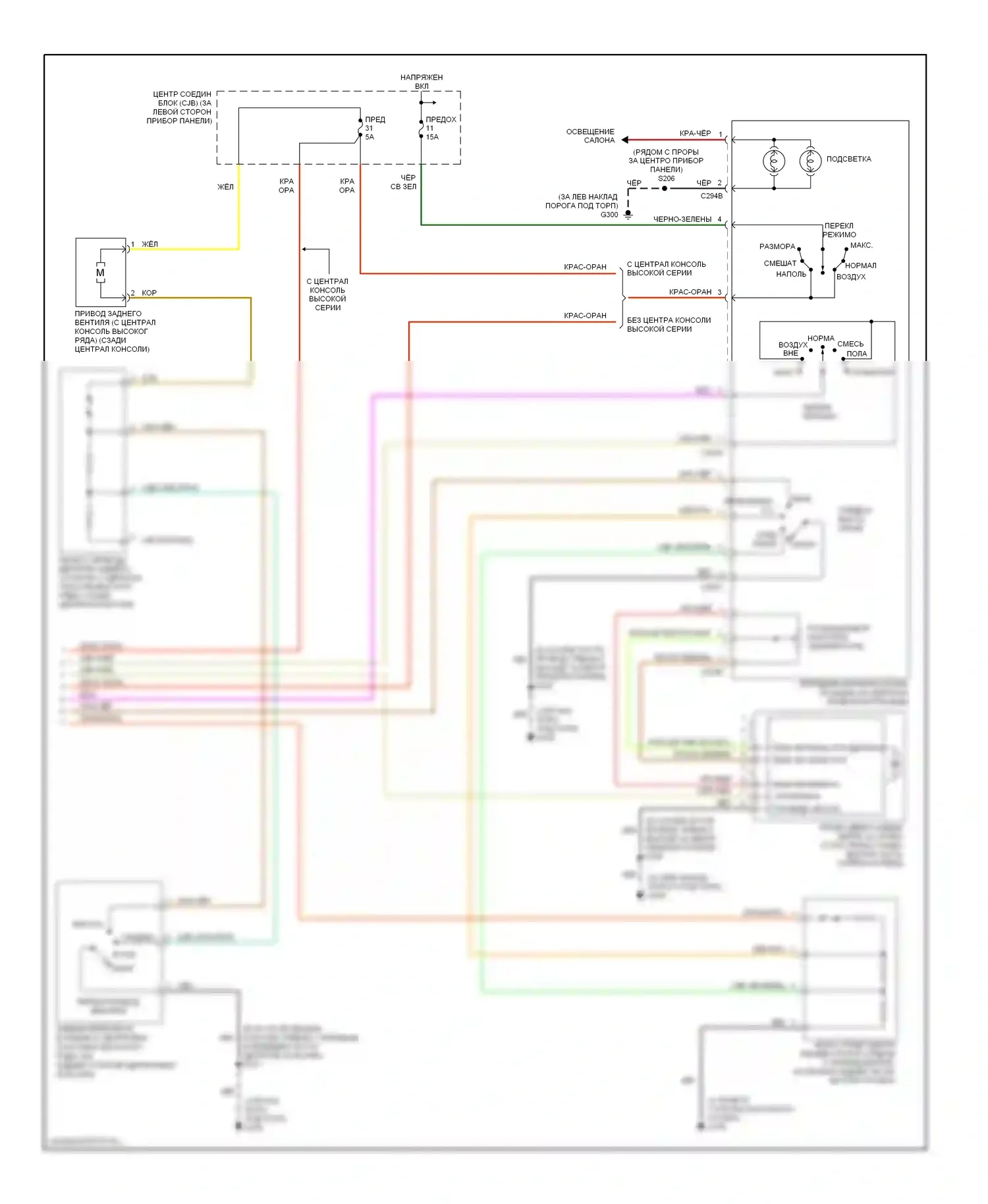 Explorer Ford III (2001-2006): Электросхема ручного кондиционера (2 из 2) 