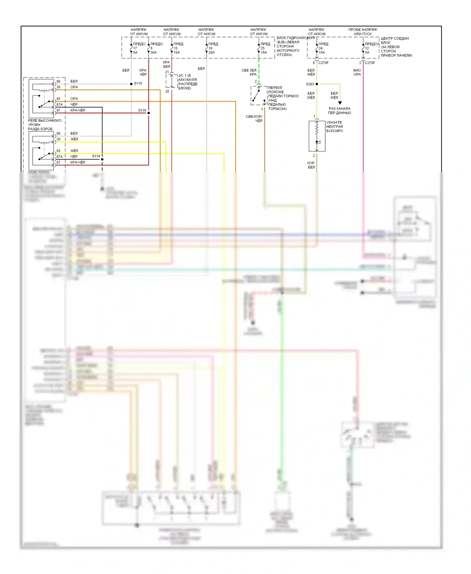 Explorer Ford III (2001-2006): Электросхема 4wd, без ivd 