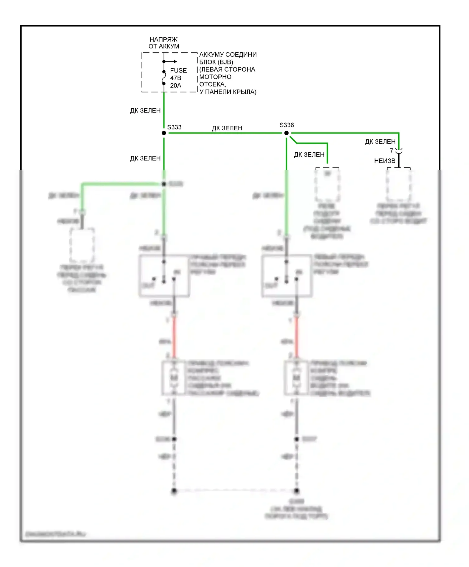 Explorer Ford III (2001-2006): Поясничная электросхема 