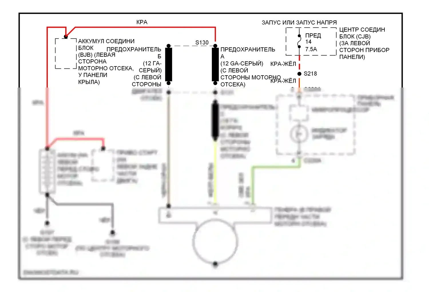 Explorer Ford III (2001-2006): Электросхема генератора 