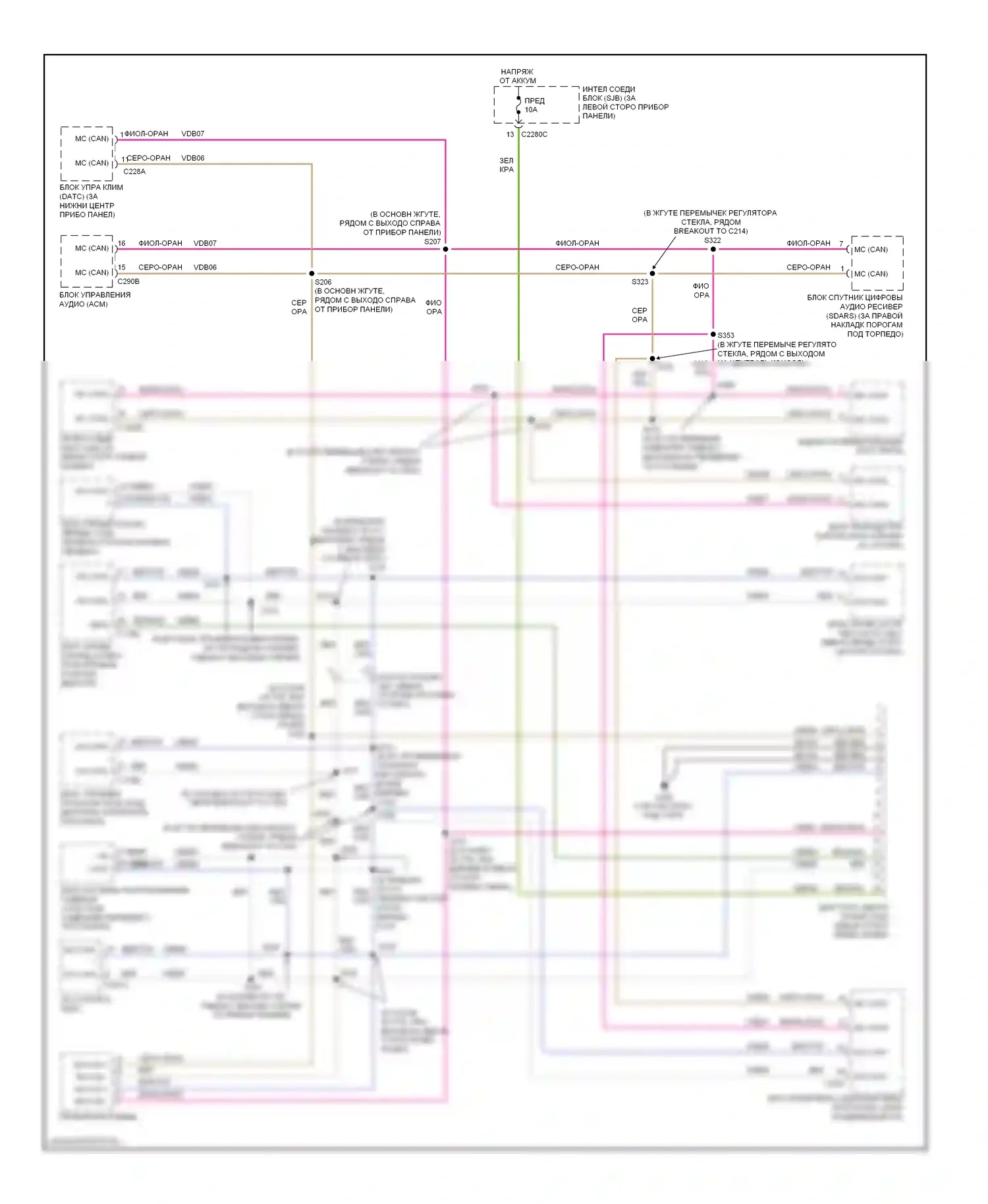 Explorer Ford IV (2005-2010): 4.6l, can шина электросхема соединений 