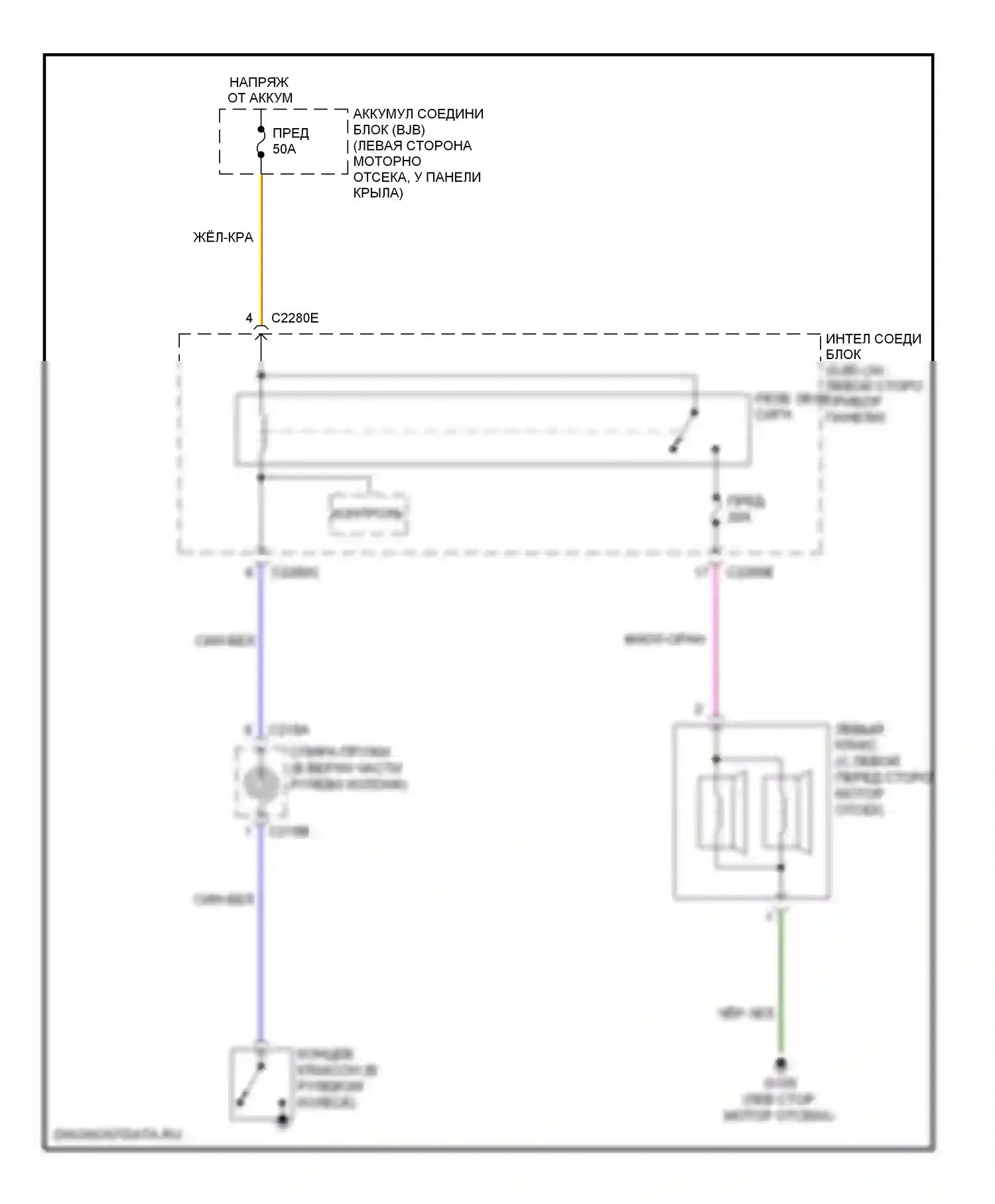 Explorer Ford IV (2005-2010): Электросхема клаксона 