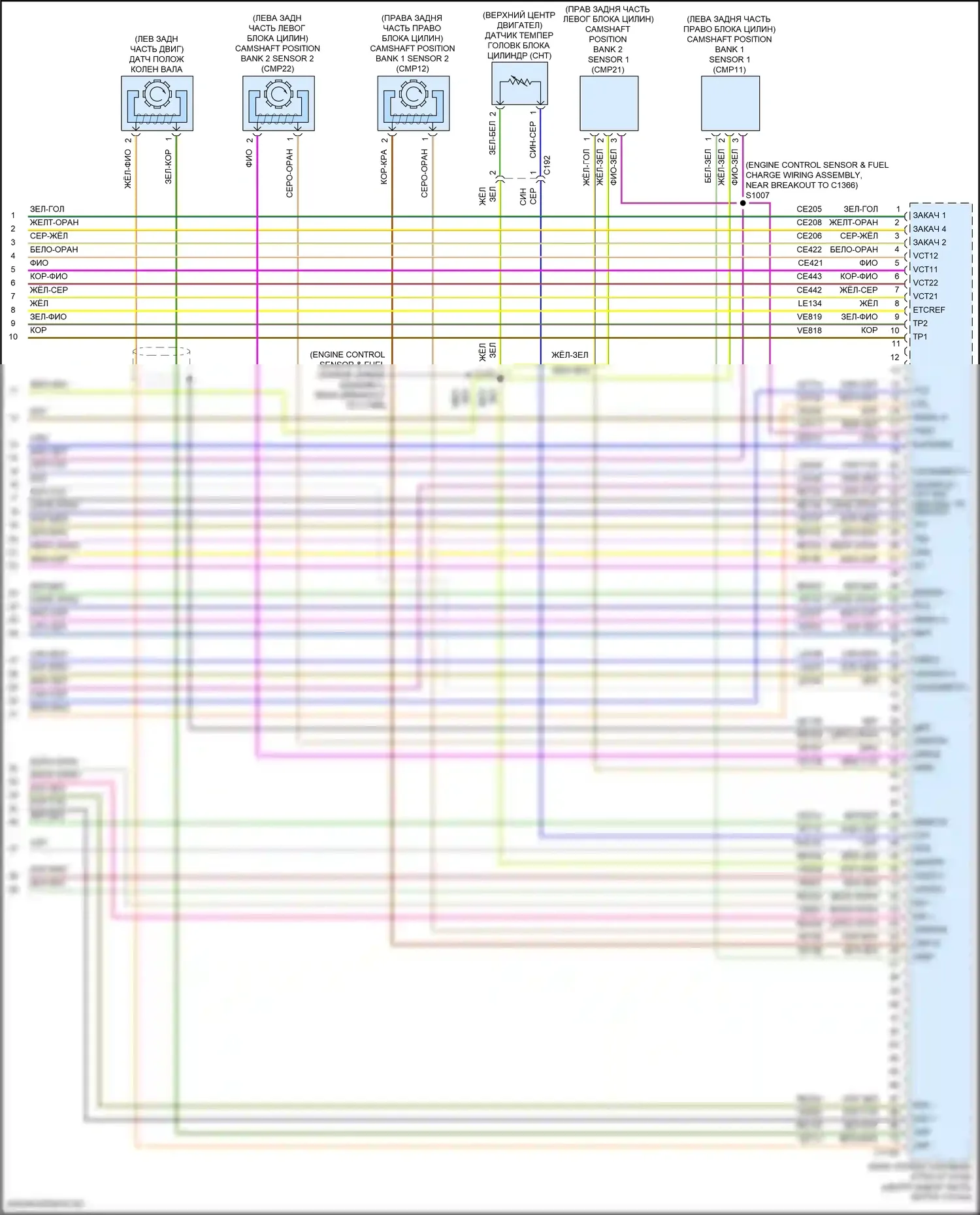 Explorer Ford V рестайлинг 2 (2017-2019): Электросхема двигателя 3.5l (6 из 6) 