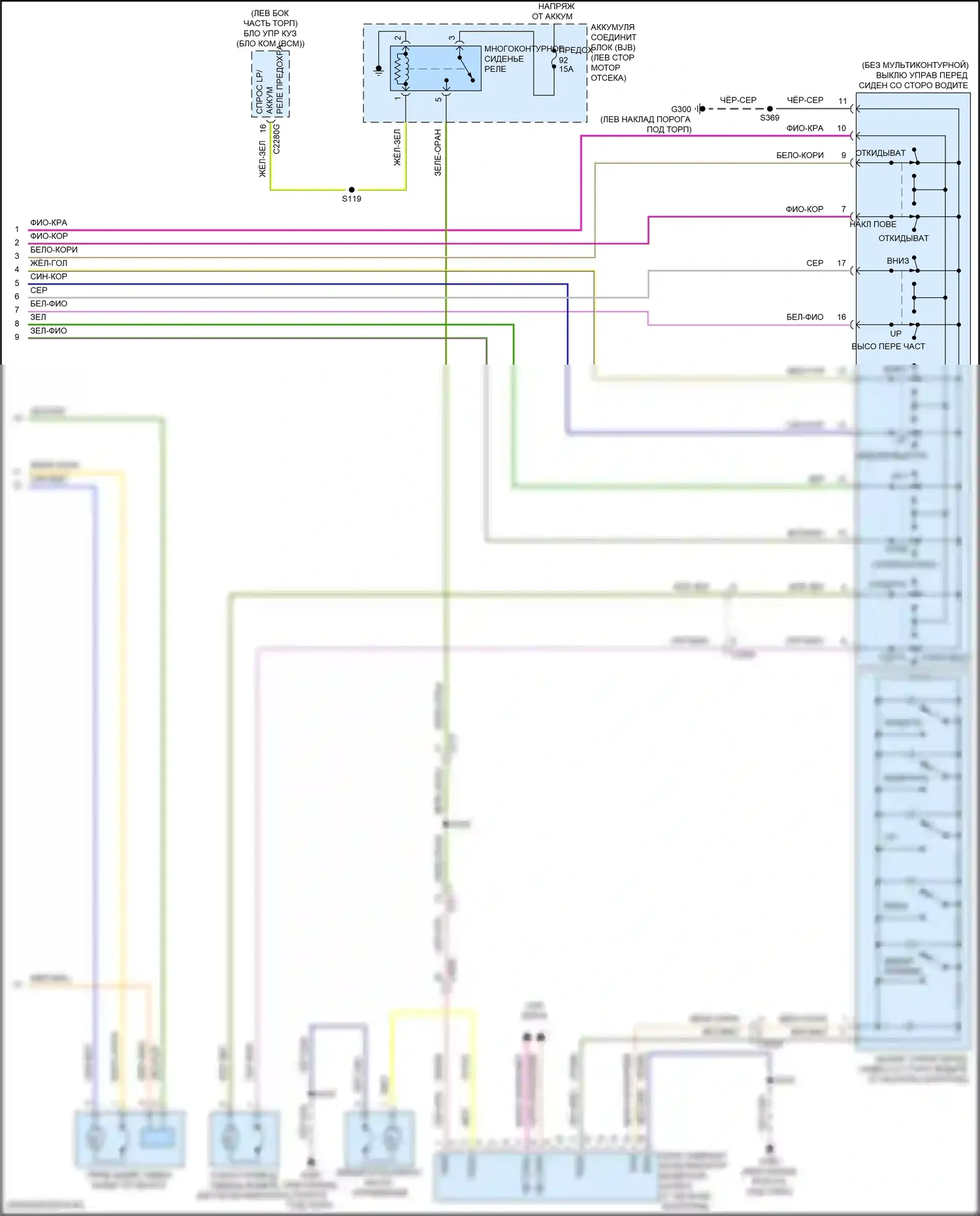 Explorer Ford V рестайлинг 2 (2017-2019): Электросхема сиденья памяти (2 из 2) 
