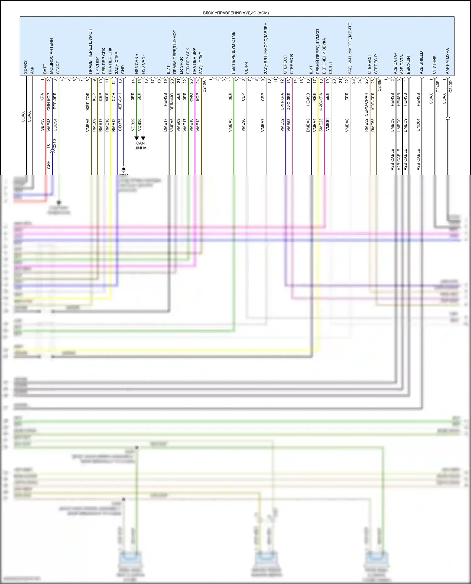 Explorer Ford V рестайлинг 2 (2017-2019): Электросхема навигации, без платины (2 из 5) 