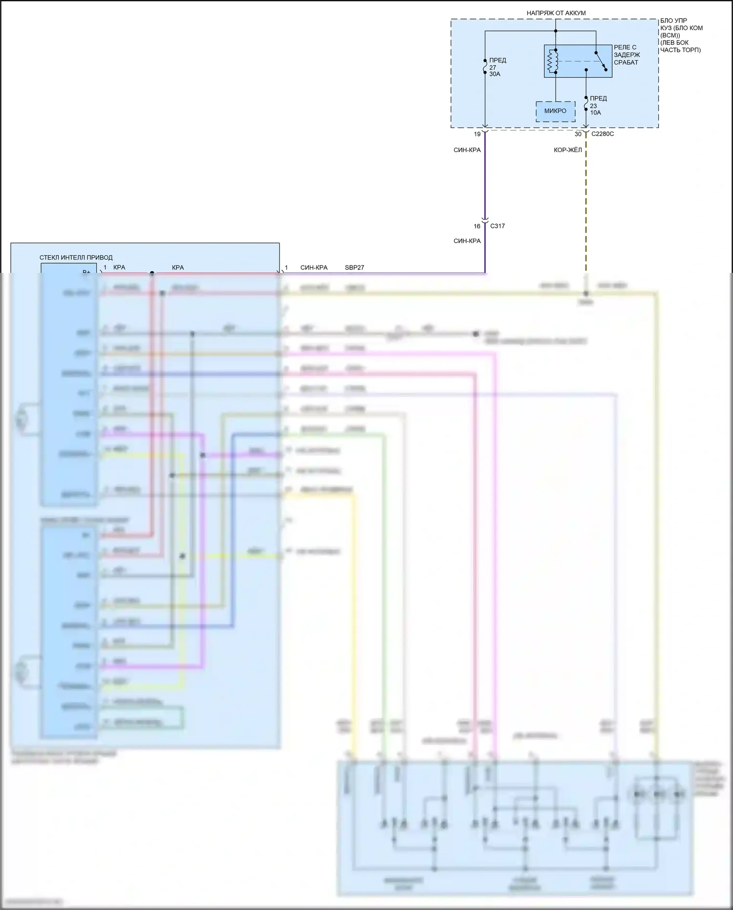 Explorer Ford V рестайлинг 2 (2017-2019): Электросхема складной крыши/люка 