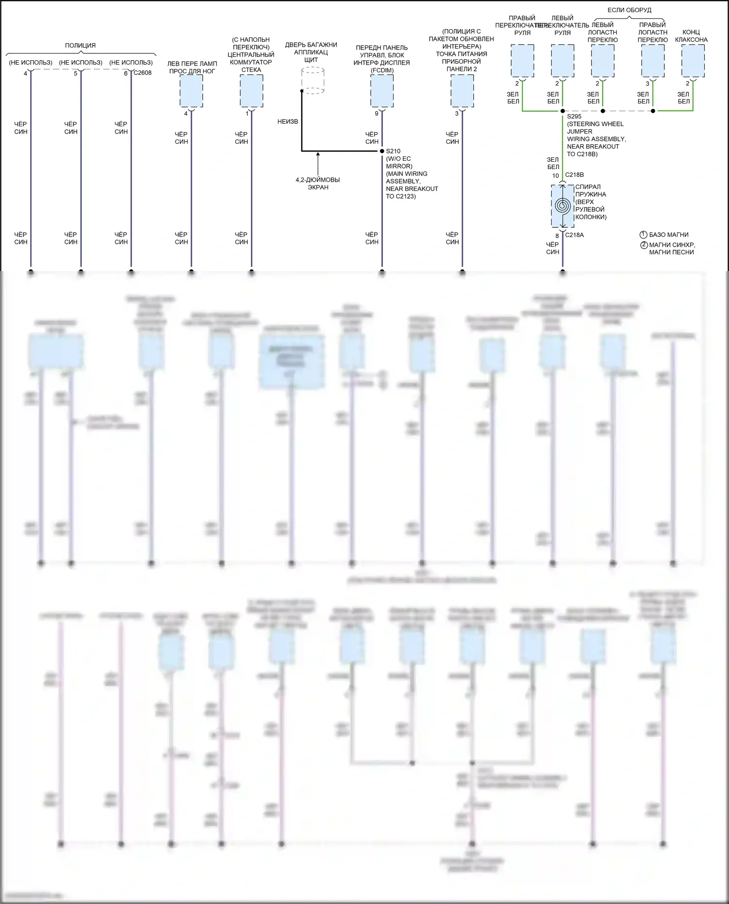 Explorer Ford V рестайлинг 2 (2017-2019): Электросхема разводки массы (4 из 7) 