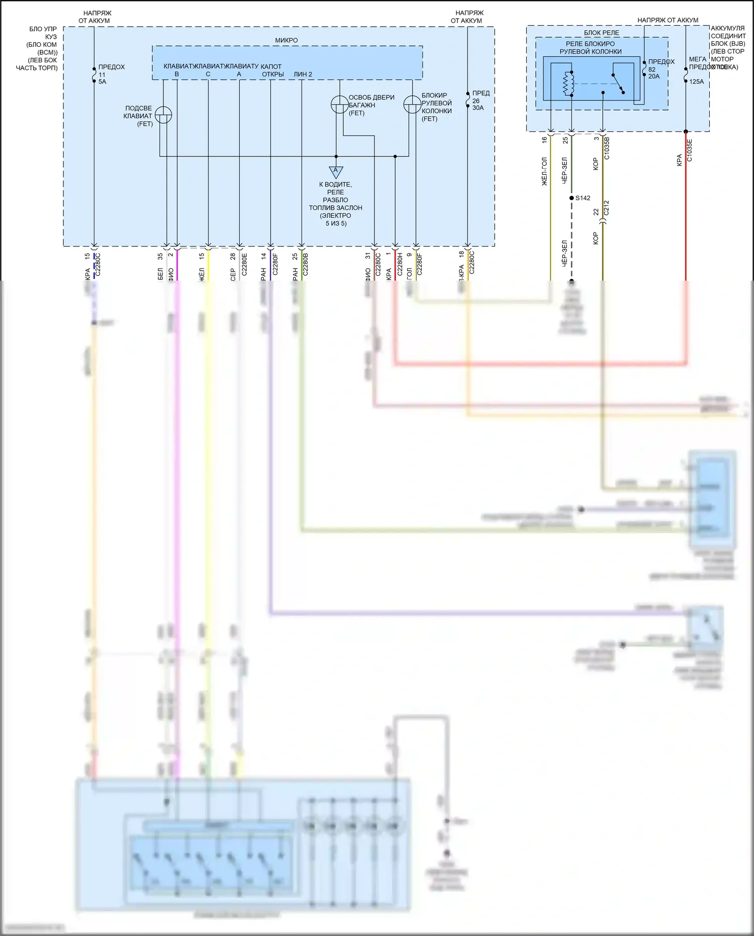 Explorer Ford V рестайлинг 2 (2017-2019): Электросхема центрального замка (1 из 5) 