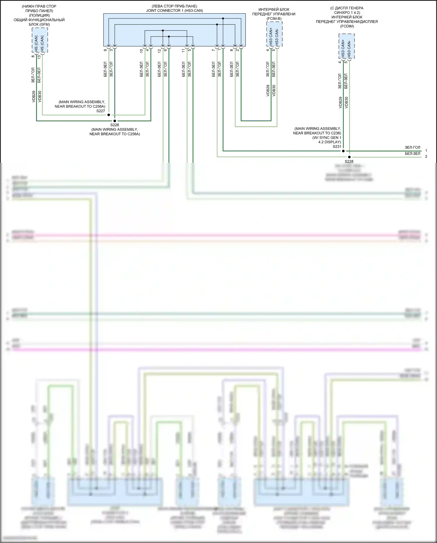 Explorer Ford V рестайлинг (2015-2018): Can шина электросхема (2 из 5) 