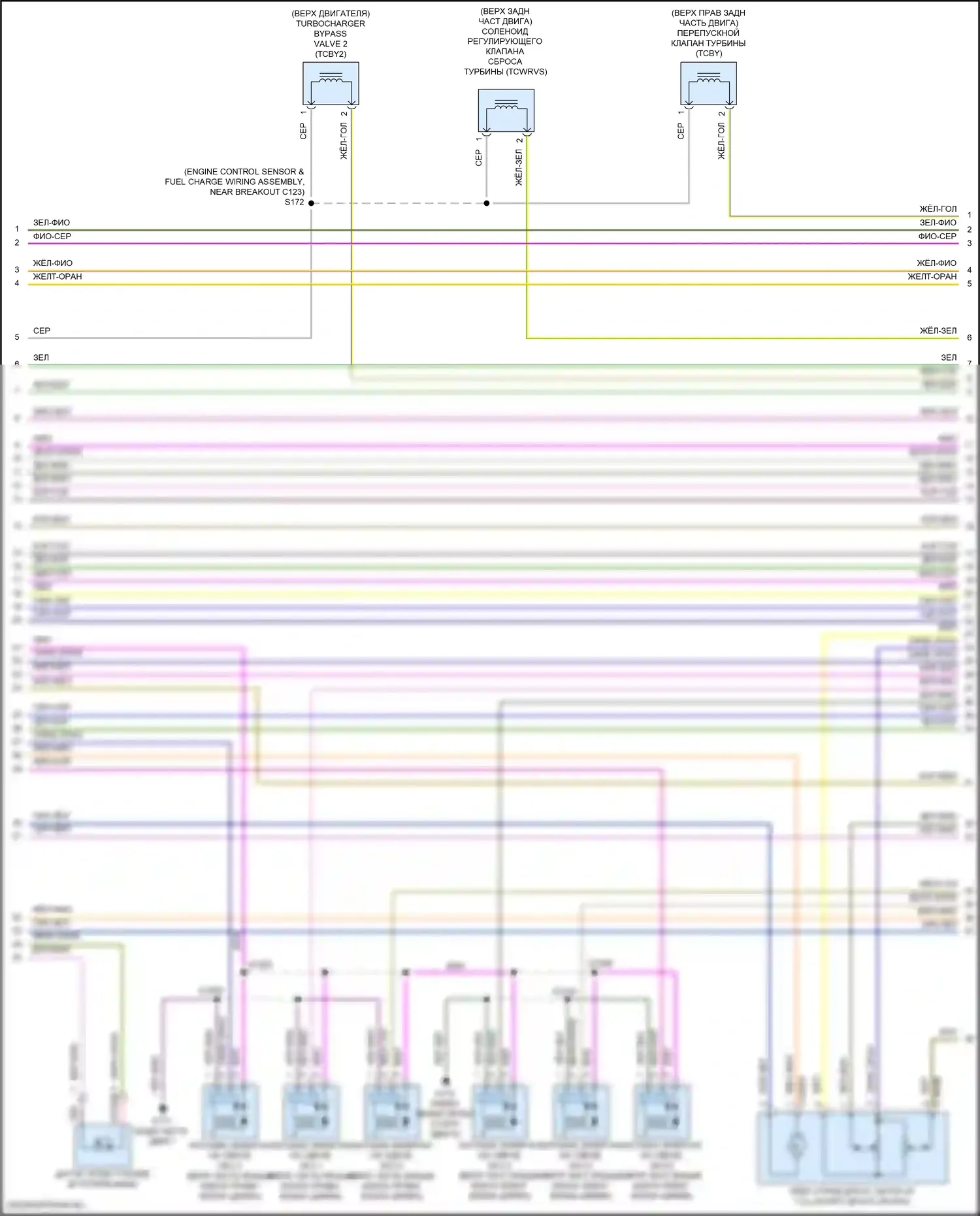 Explorer Ford V рестайлинг (2015-2018): Электросхема двигателя 3,5л турбо (6 из 7) 