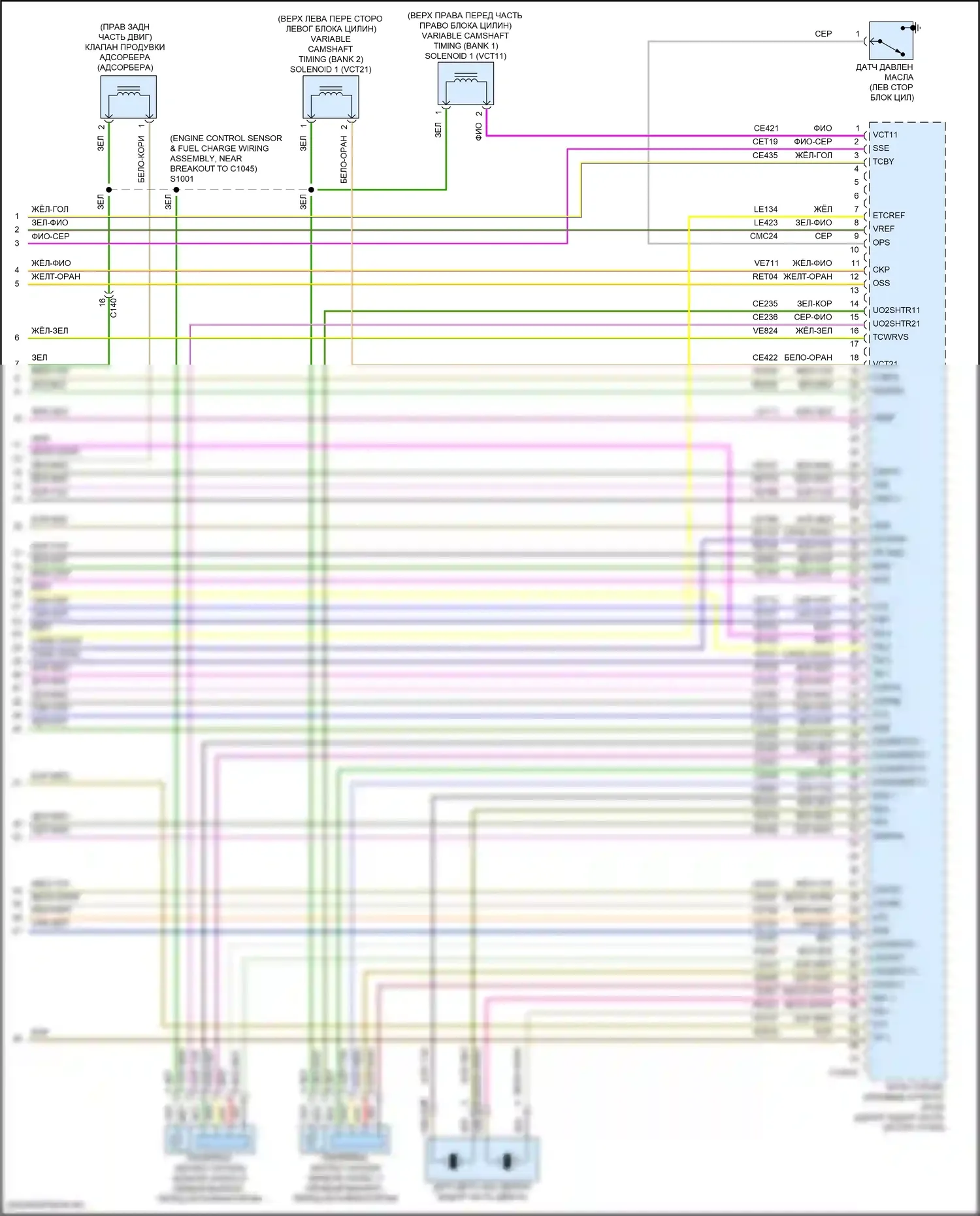 Explorer Ford V рестайлинг (2015-2018): Электросхема двигателя 3,5л турбо (7 из 7) 