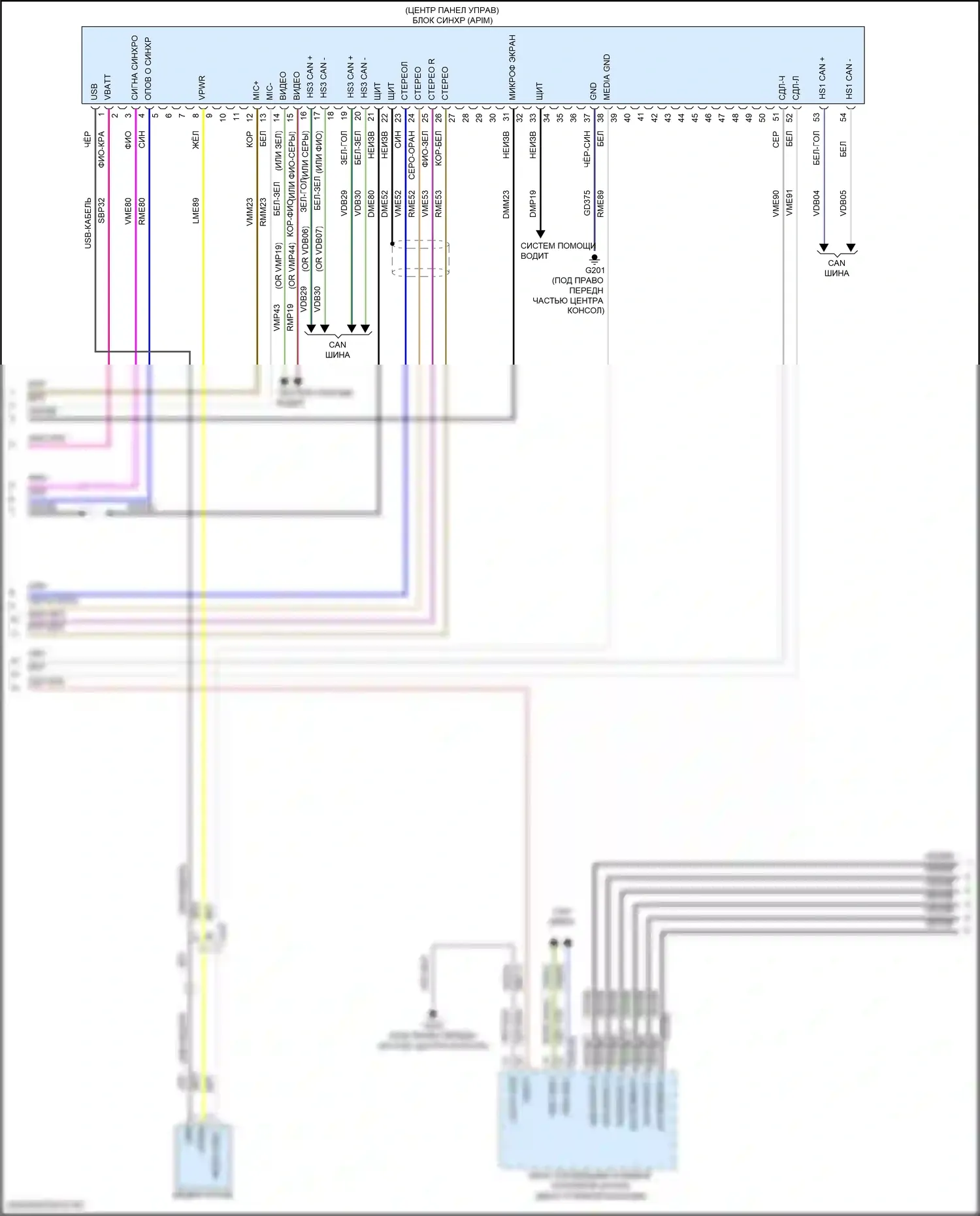 Explorer Ford V рестайлинг (2015-2018): Электросхема магнитолы sony, без платины (4 из 5) 