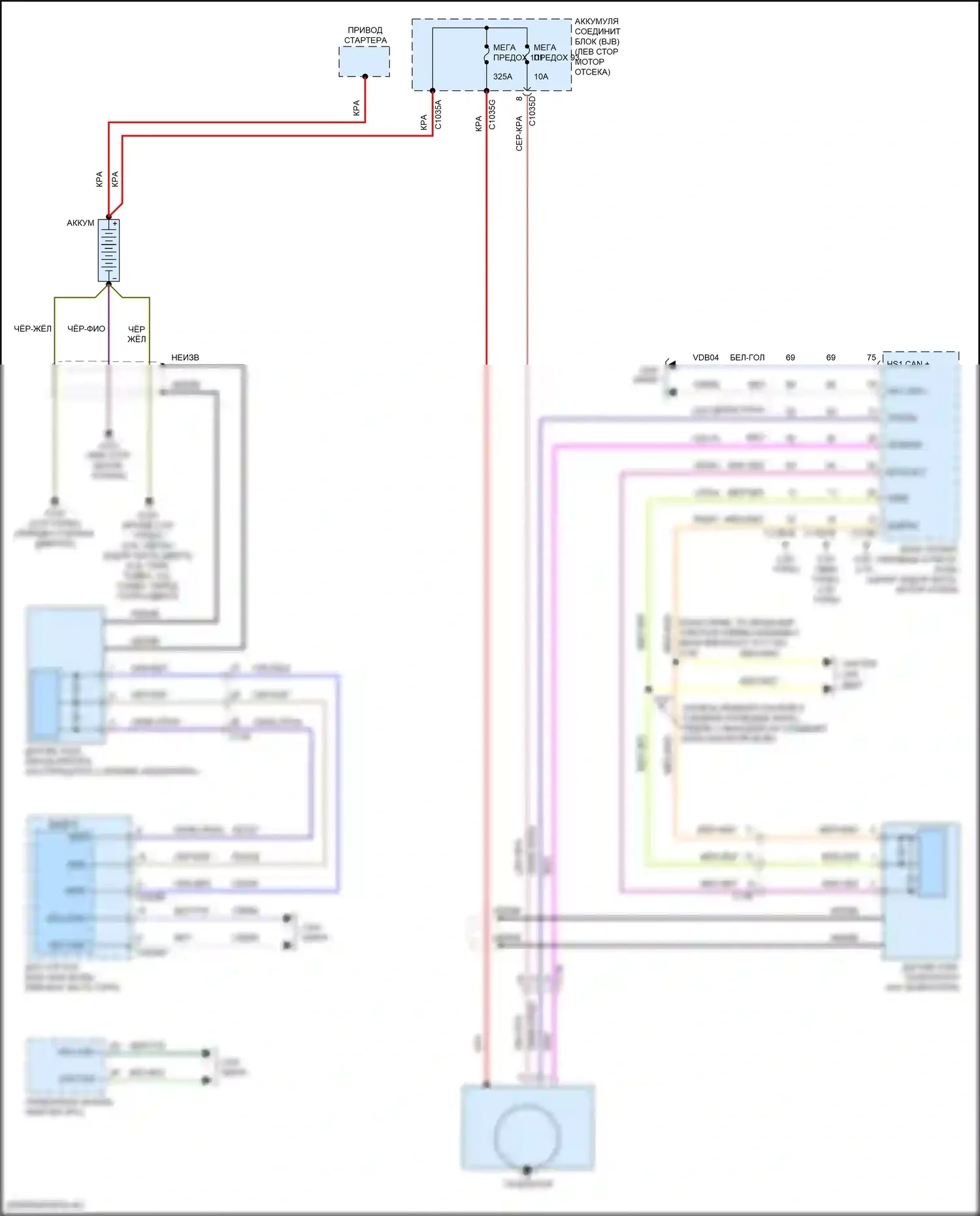 Explorer Ford V рестайлинг (2015-2018): Электросхема генератора 