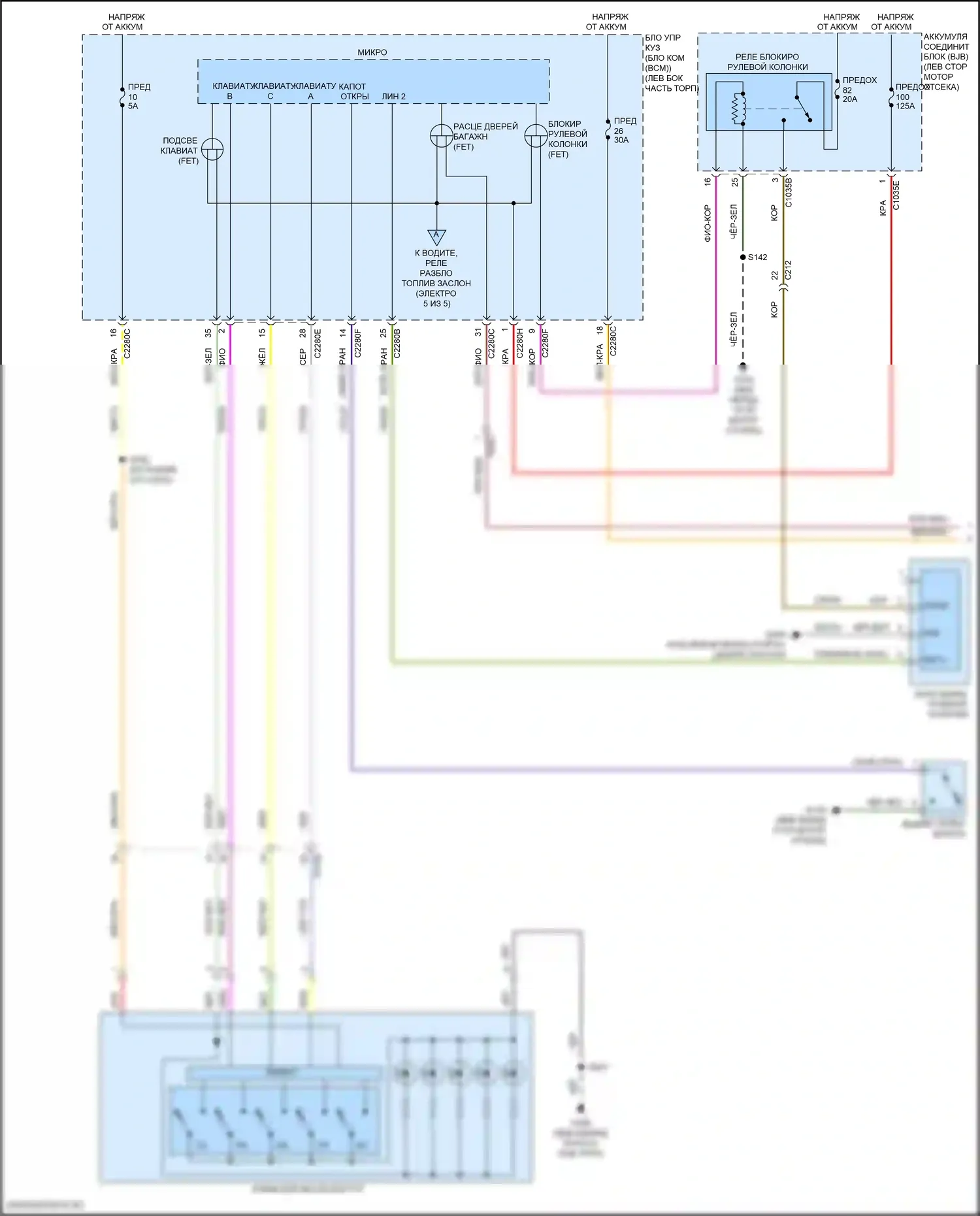 Explorer Ford V рестайлинг (2015-2018): Электросхема центрального замка (1 из 5) 