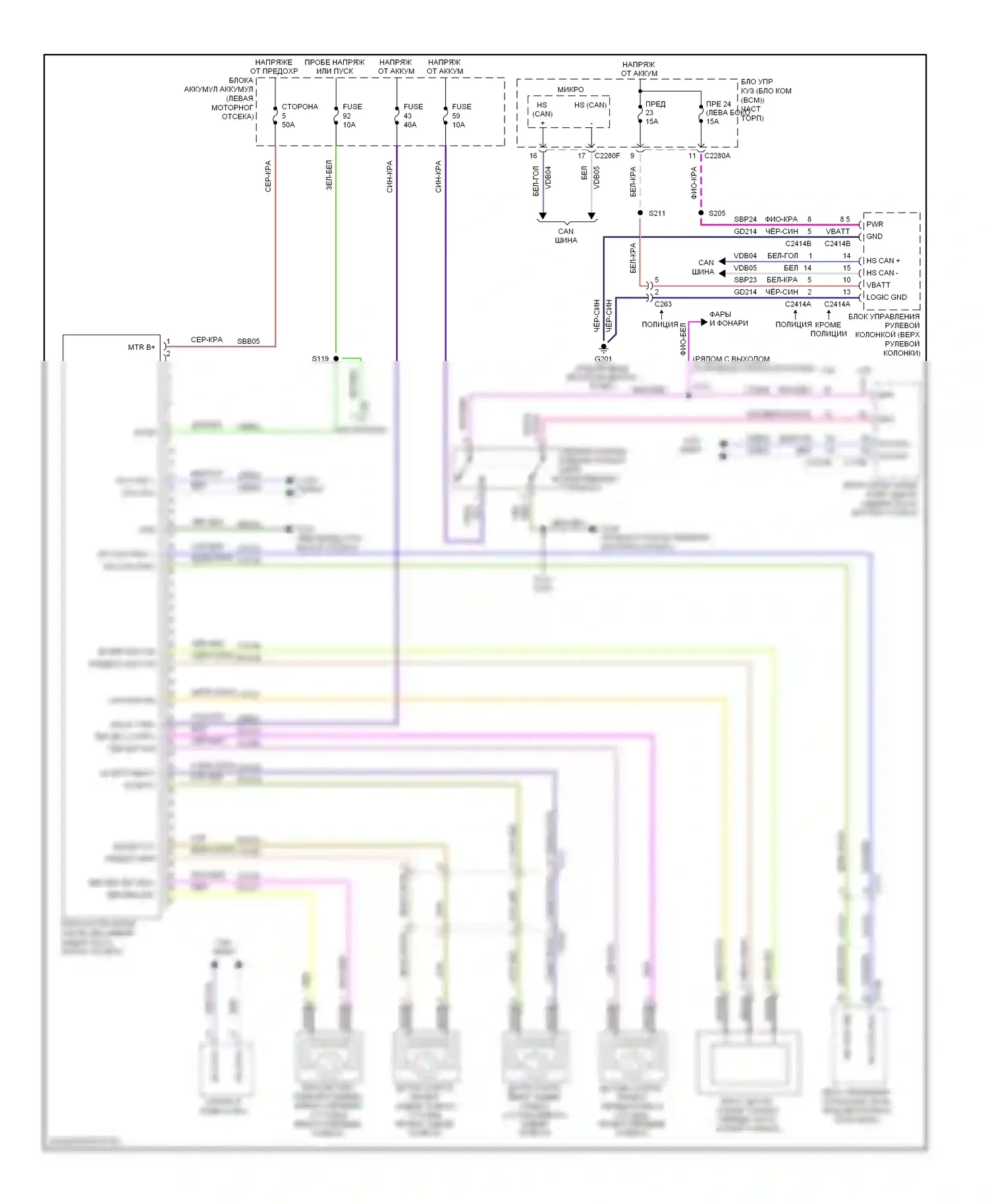 Explorer Ford V (2010-2015): Антиблокировочная система abs электросхема 
