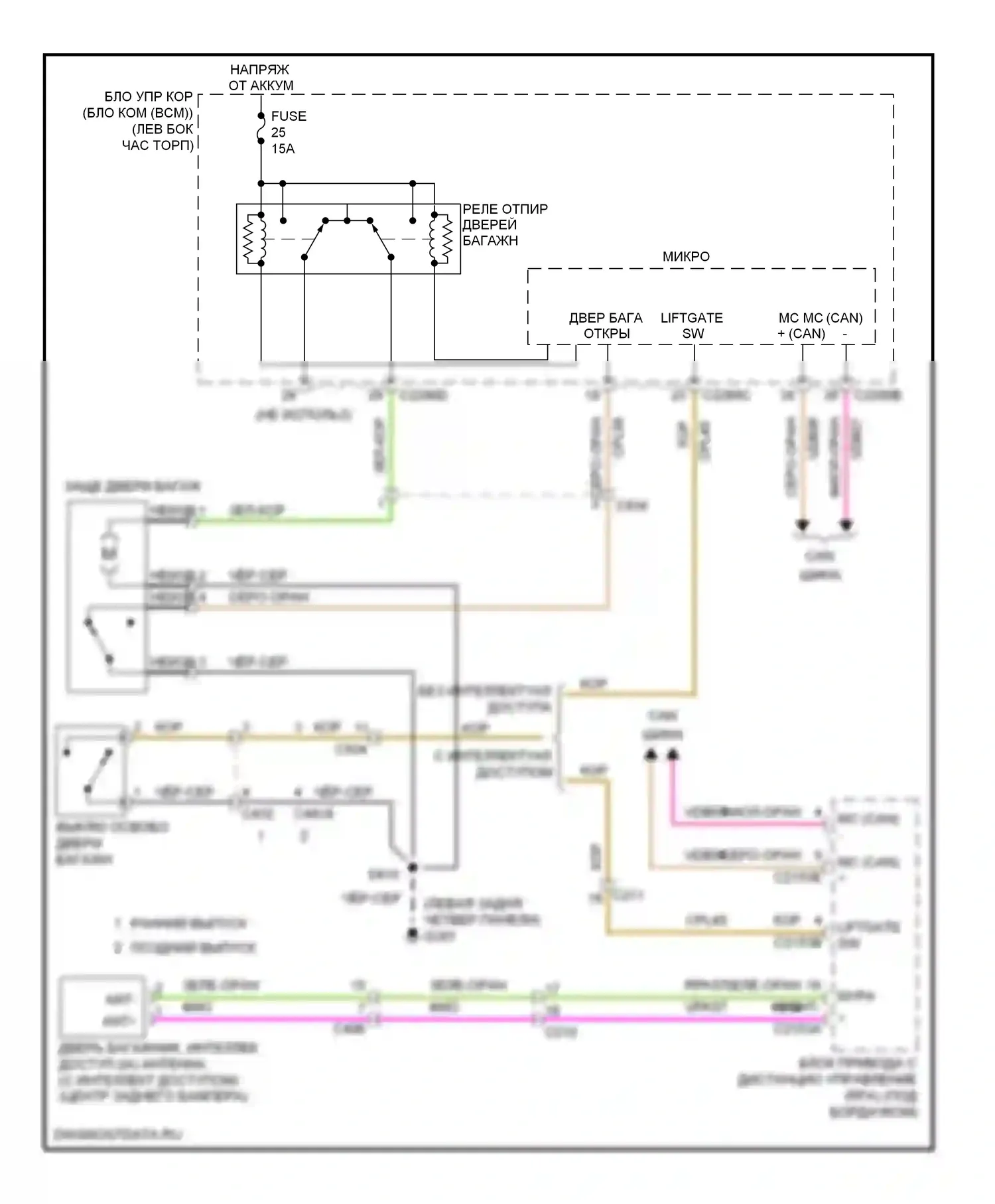 Explorer Ford V (2010-2015): Багажник разблокировки дверей багажника, кроме полиции 