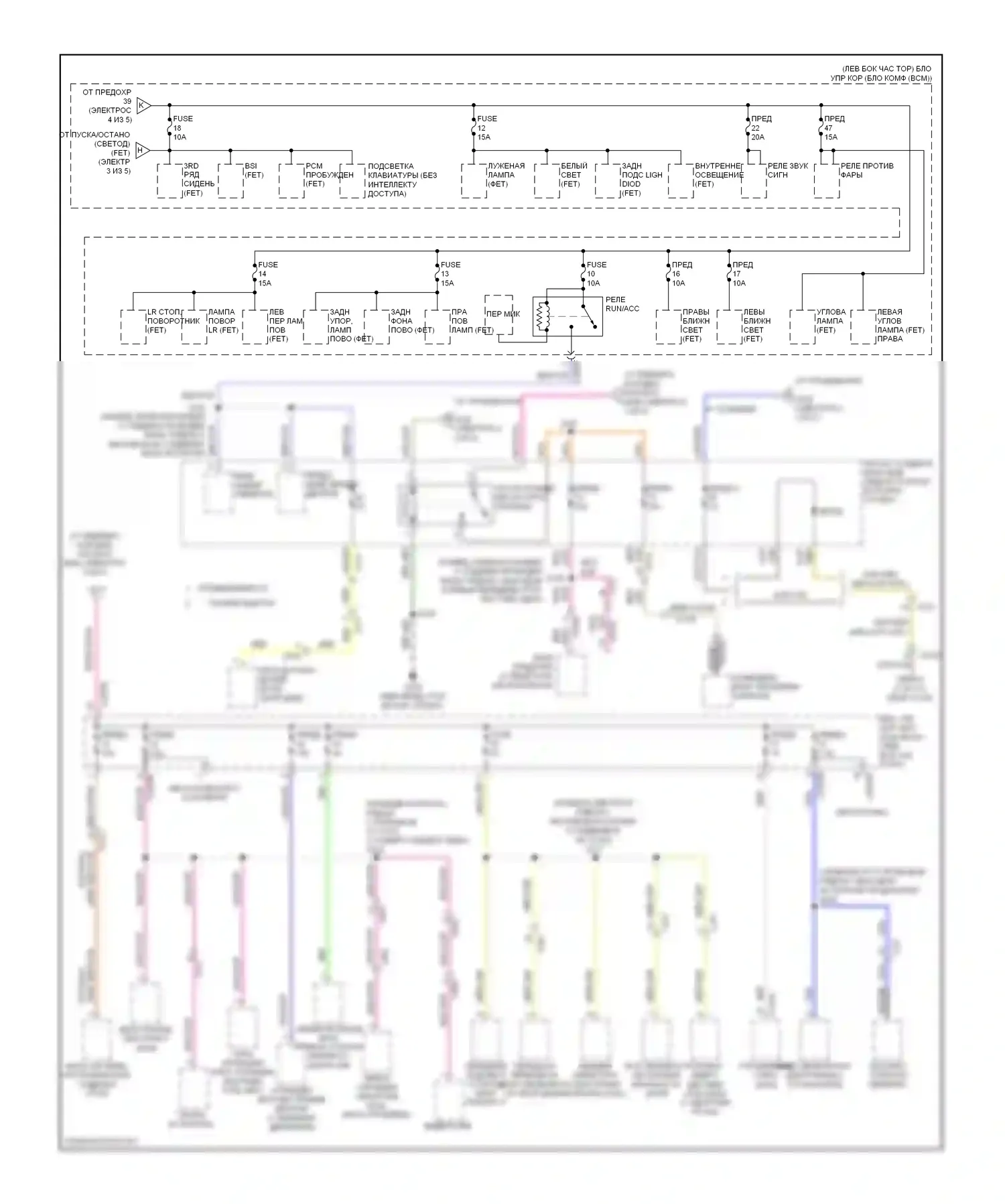 Explorer Ford V (2010-2015): Электросхема блока предохранителей реле (5 из 5) 