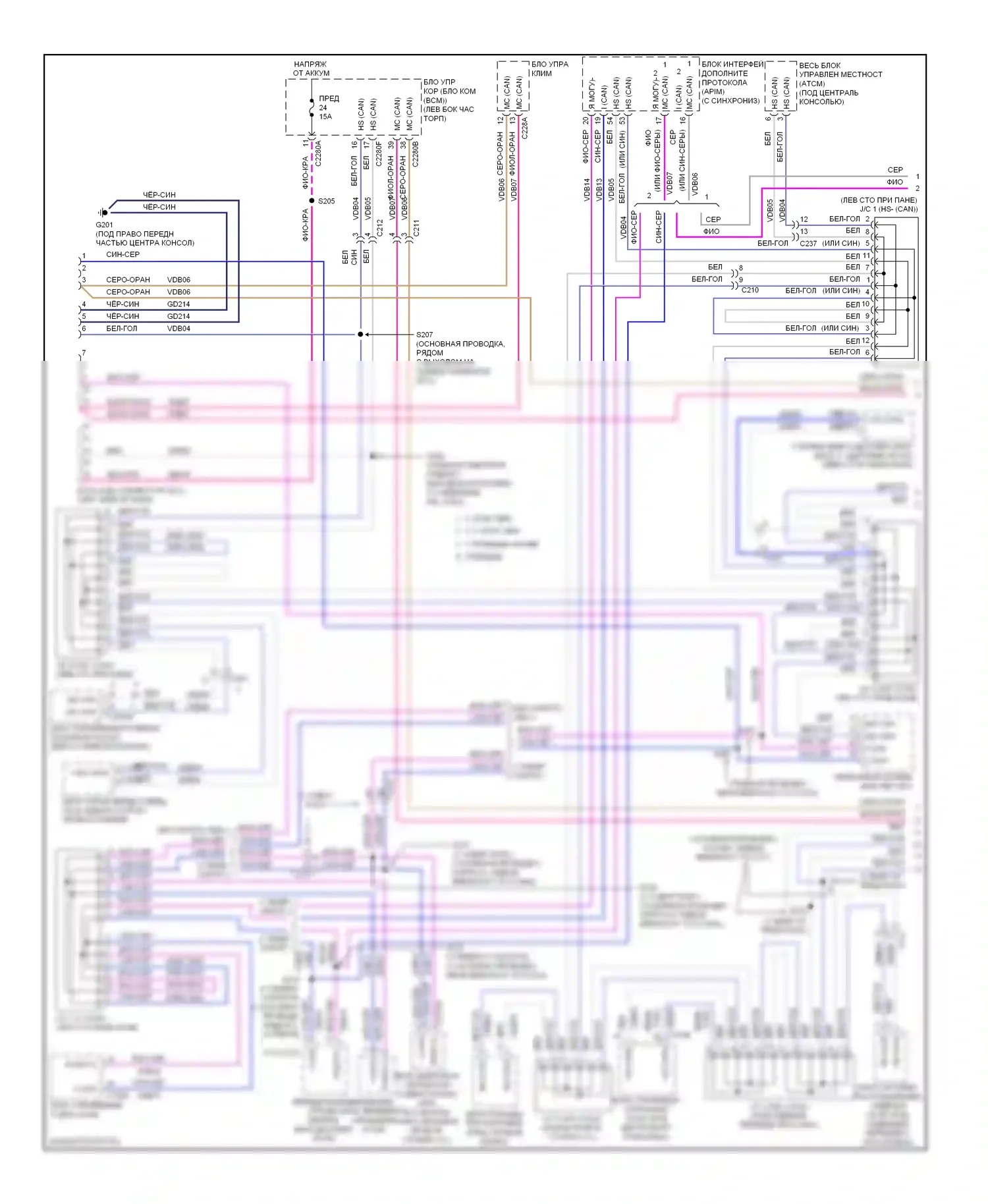 Explorer Ford V (2010-2015): Can шина электросхема (1 из 2) 