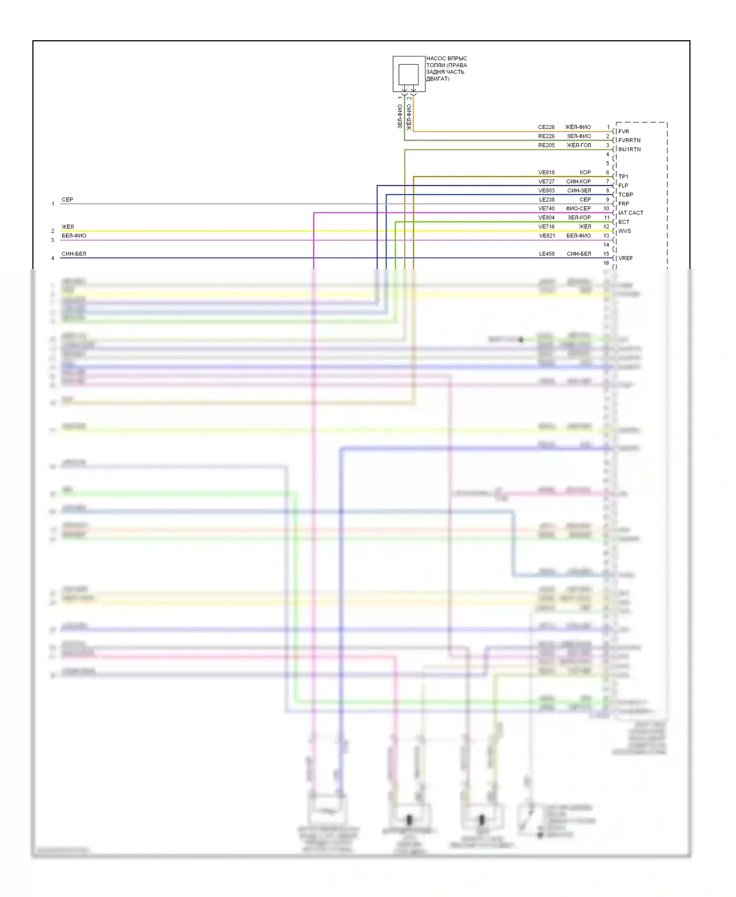 Explorer Ford V (2010-2015): Электросхема двигателя 2.0л турбо (6 из 6) 