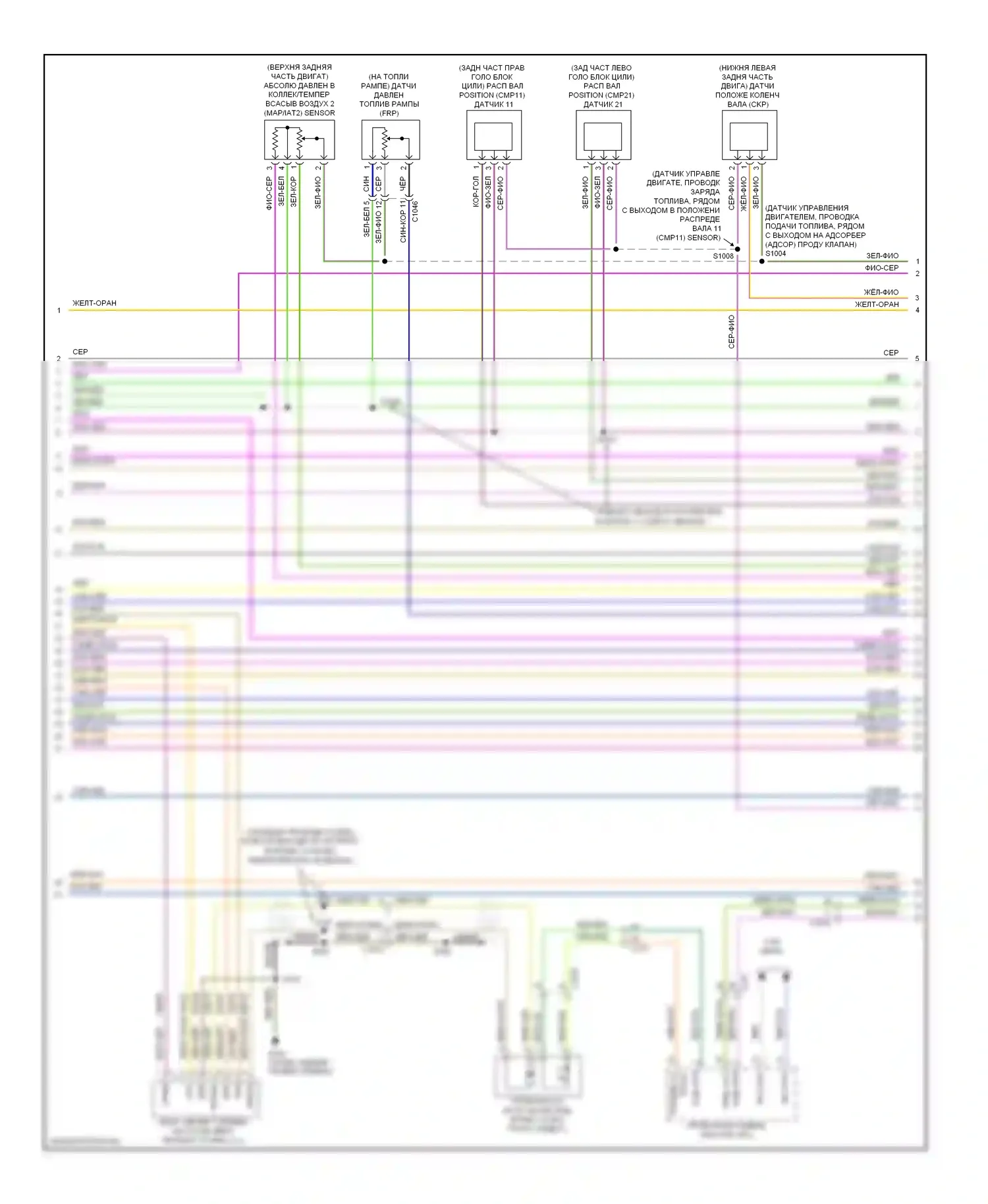 Explorer Ford V (2010-2015): Электросхема двигателя 3,5л твин турбо (5 из 7) 