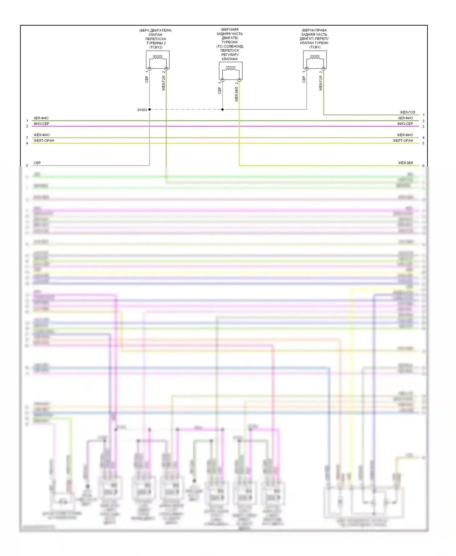 Explorer Ford V (2010-2015): Электросхема двигателя 3,5л твин турбо (6 из 7) 