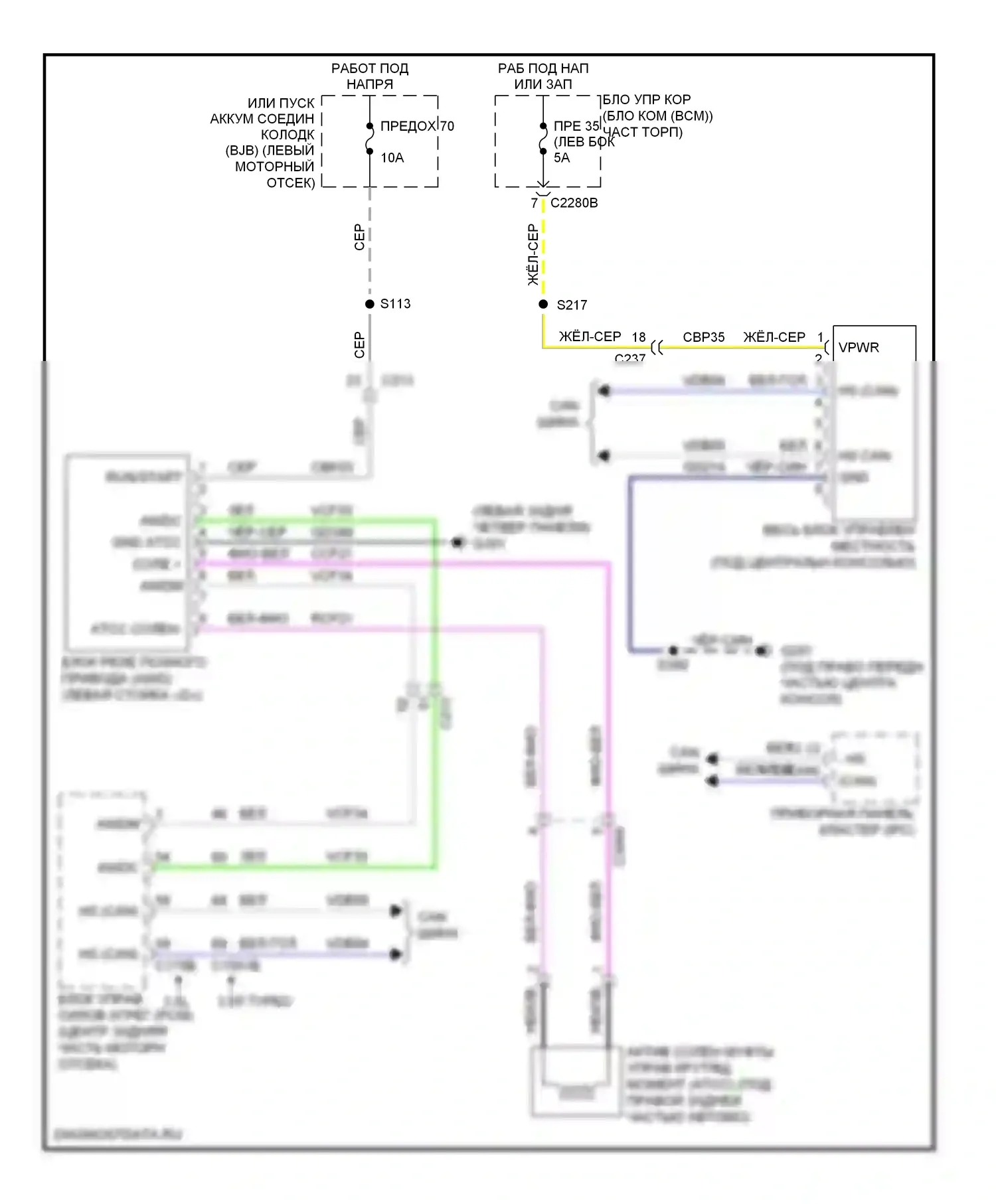 Explorer Ford V (2010-2015): 3.5л твин турбо, awd электросхема 
